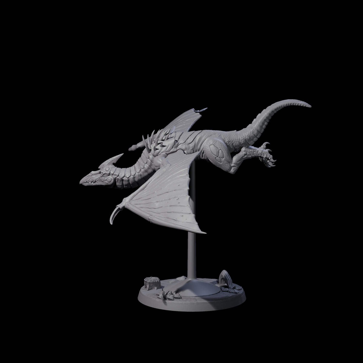 Swooping Pteranodon B Miniature for Dungeons and Dragons, Pathfinder or other TTRPGs