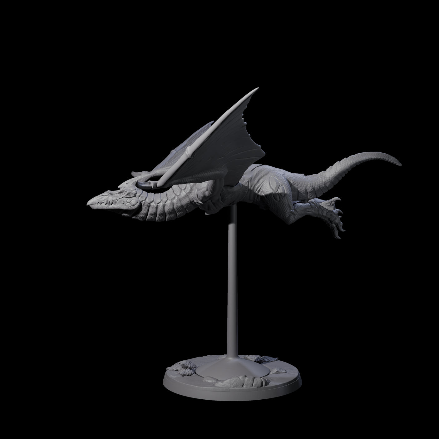 Swooping Pteranodon C Miniature for Dungeons and Dragons, Pathfinder or other TTRPGs