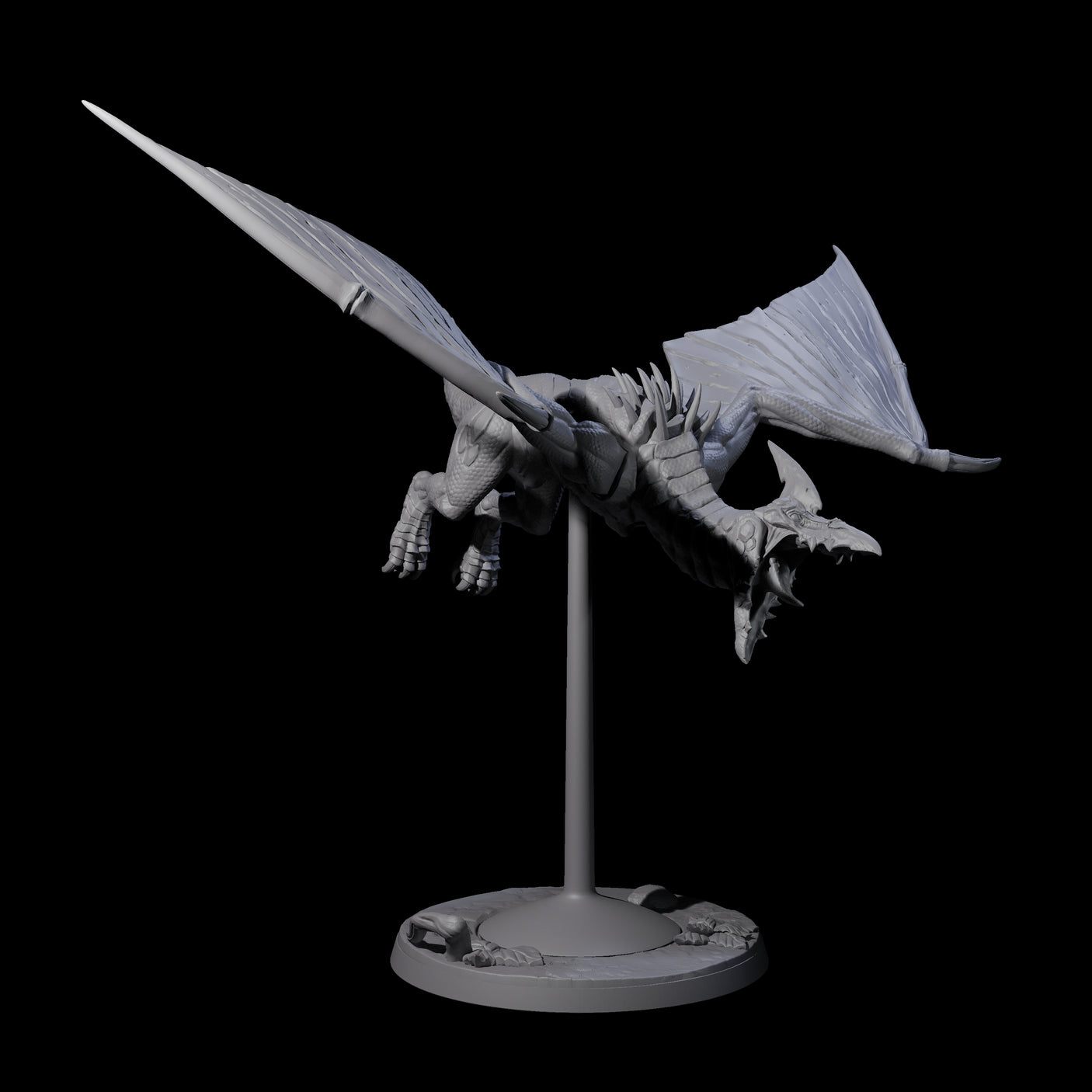 Swooping Pteranodon D Miniature for Dungeons and Dragons, Pathfinder or other TTRPGs