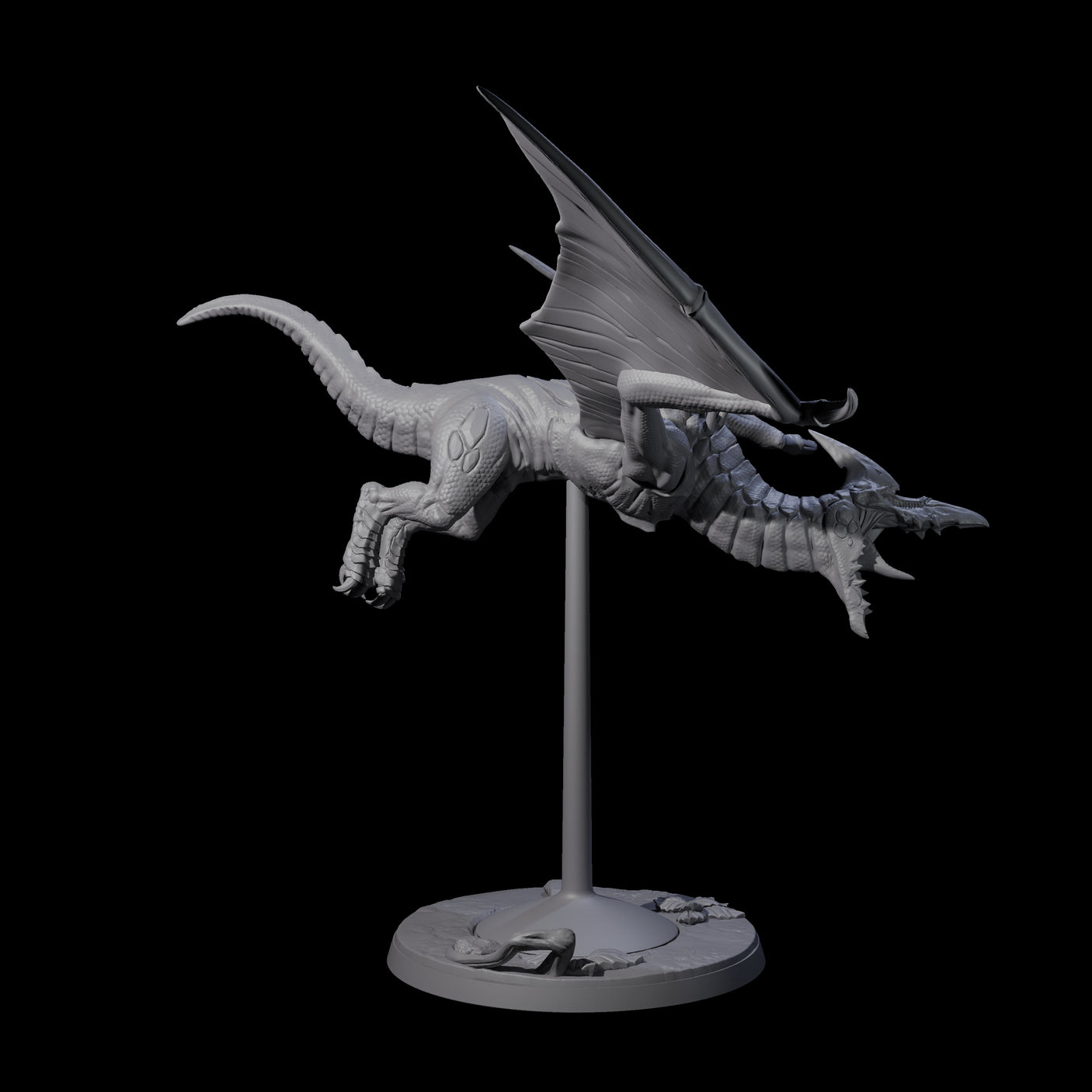 Swooping Pteranodon D Miniature for Dungeons and Dragons, Pathfinder or other TTRPGs