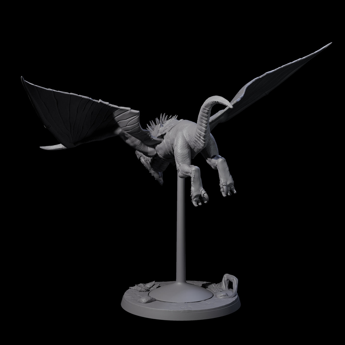 Swooping Pteranodon D Miniature for Dungeons and Dragons, Pathfinder or other TTRPGs