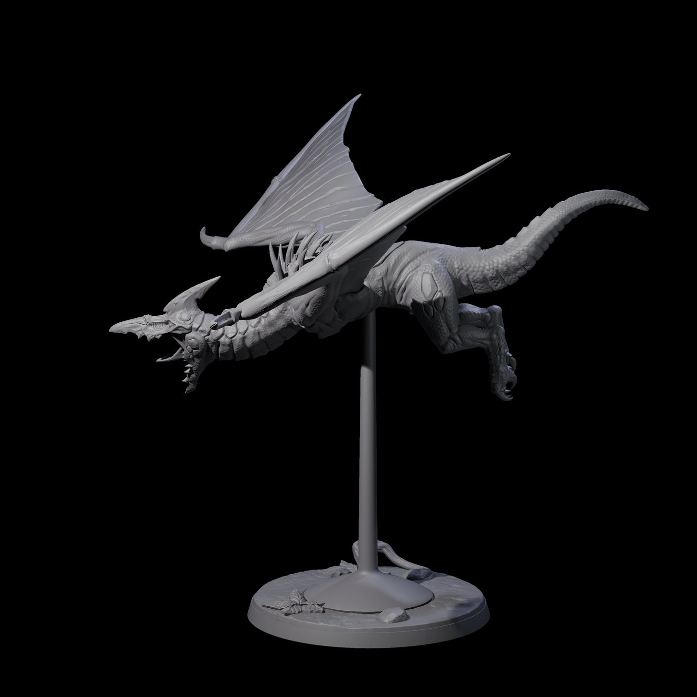 Swooping Pteranodon D Miniature for Dungeons and Dragons, Pathfinder or other TTRPGs