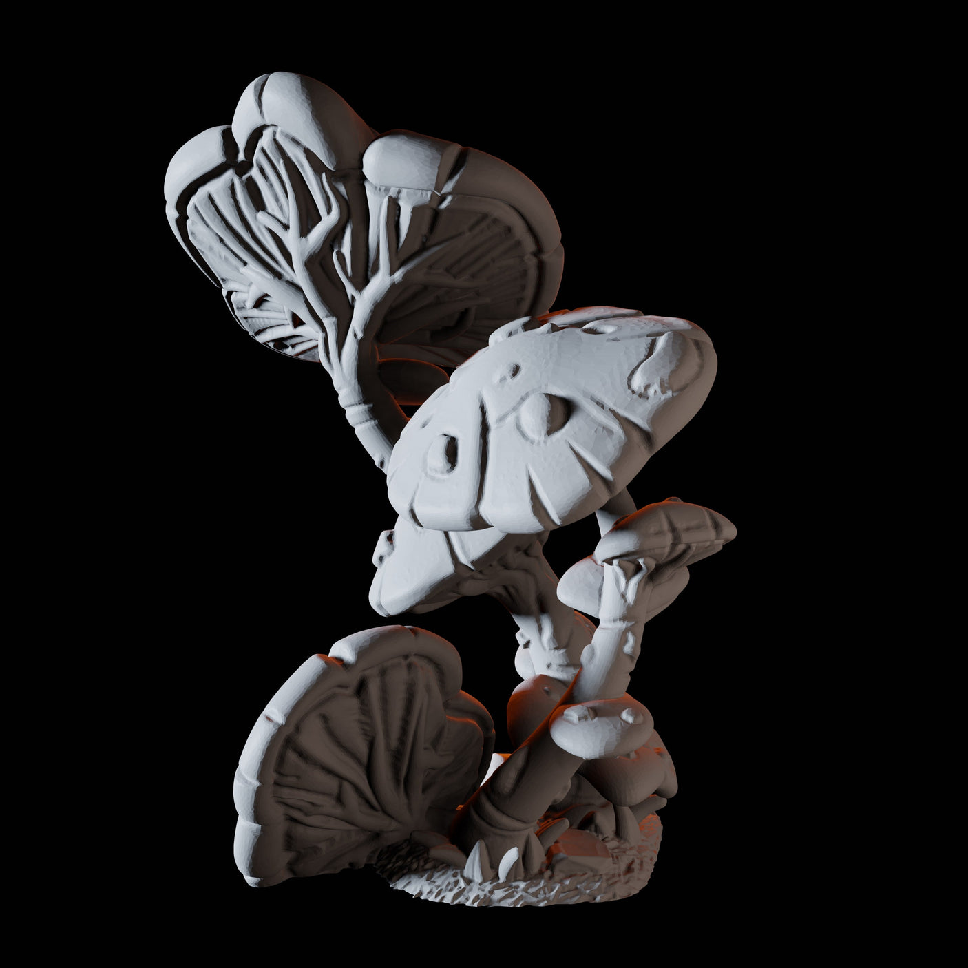Tall Layered Mushroom Miniature for Dungeons and Dragons, Pathfinder or other TTRPGs