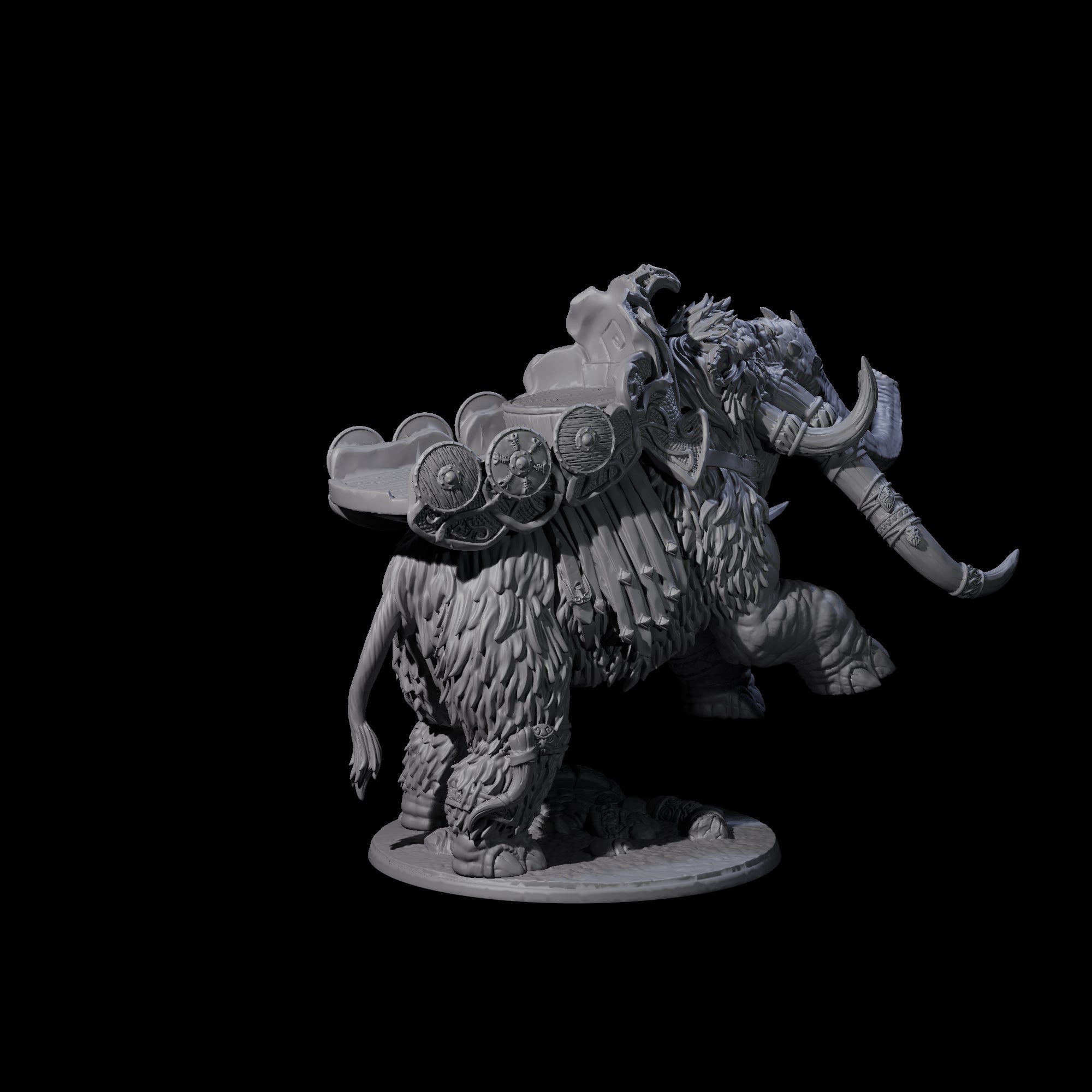 Tamed Wooly Mammoth Miniature for Dungeons and Dragons, Pathfinder or other TTRPGs