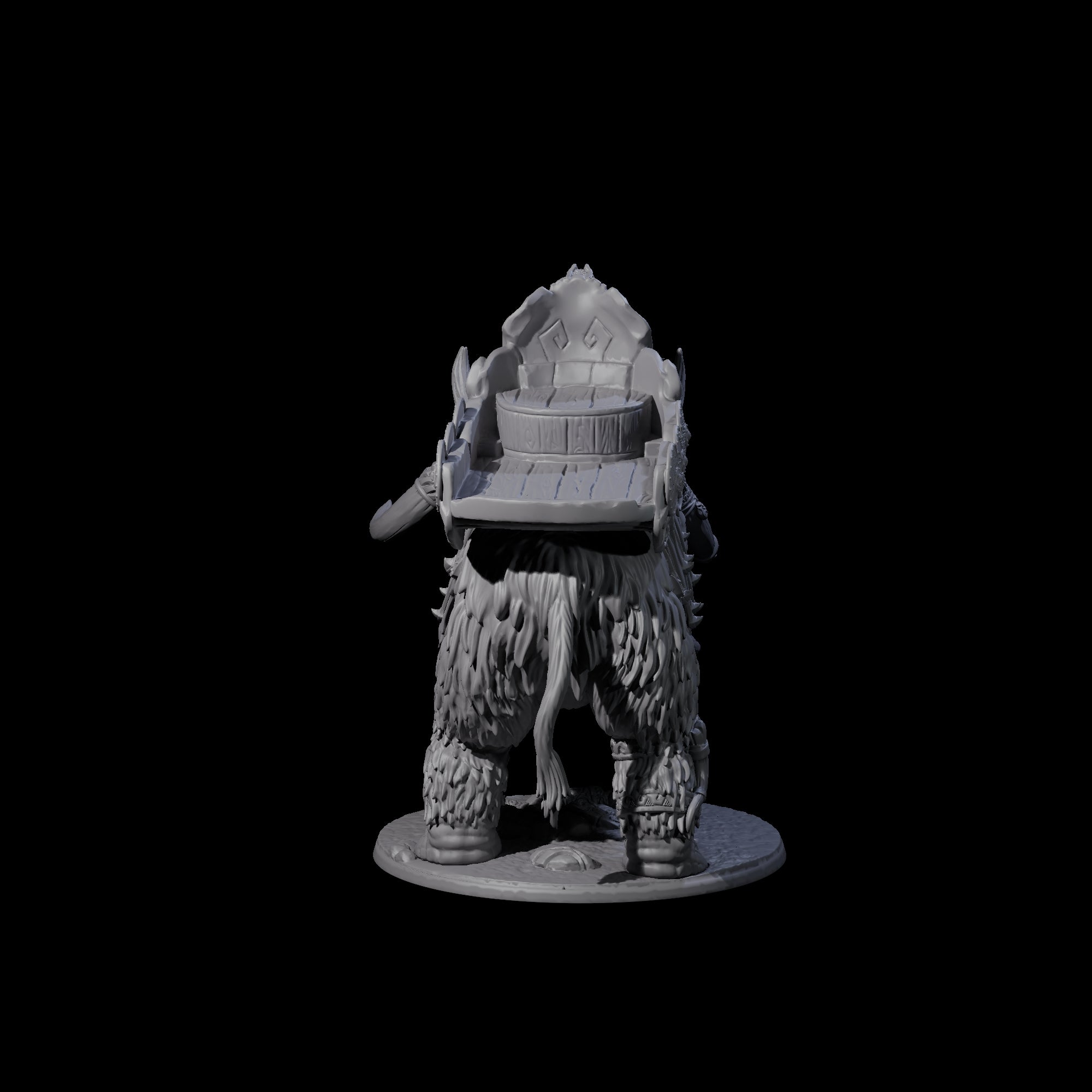 Tamed Wooly Mammoth Miniature for Dungeons and Dragons, Pathfinder or other TTRPGs