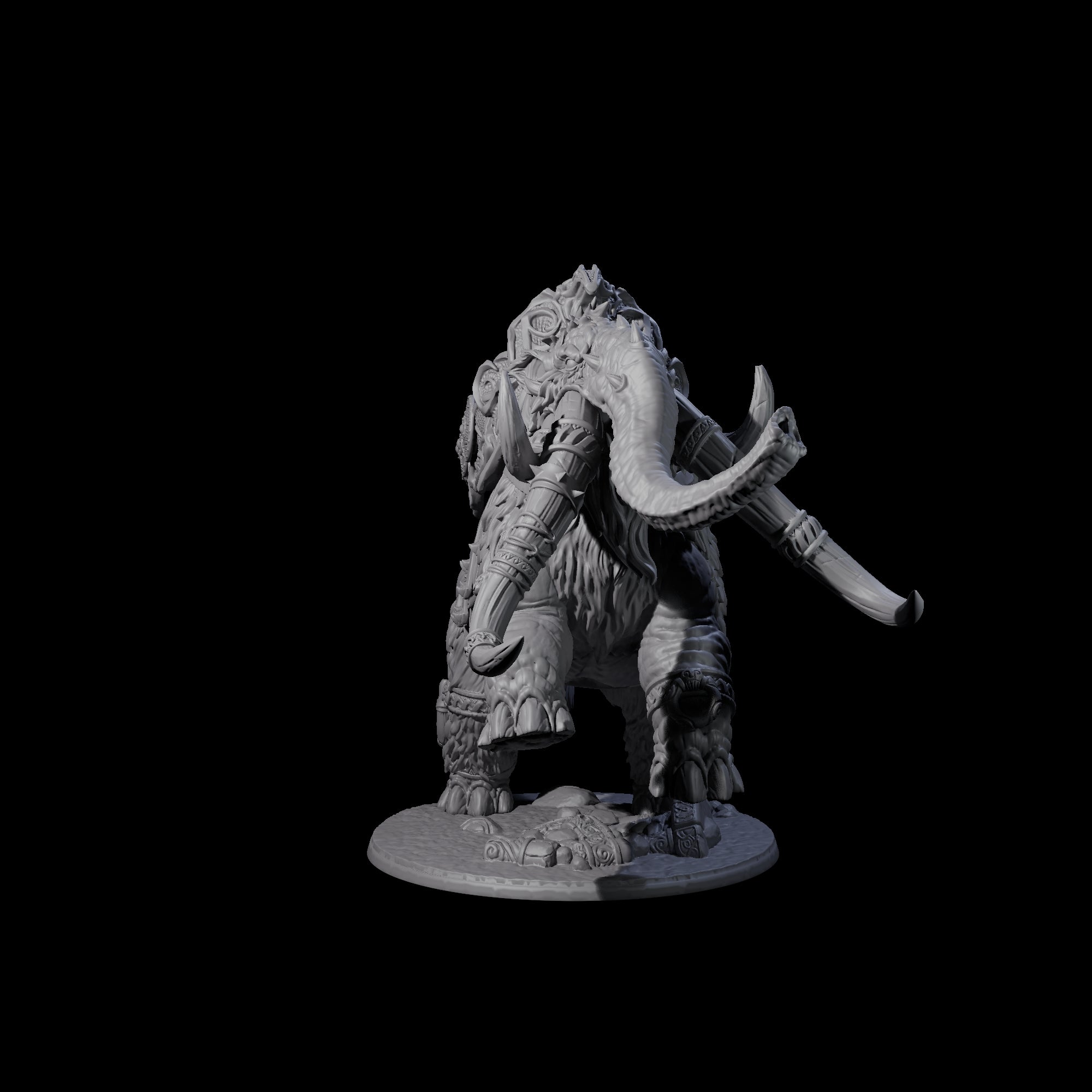 Tamed Wooly Mammoth Miniature for Dungeons and Dragons, Pathfinder or other TTRPGs