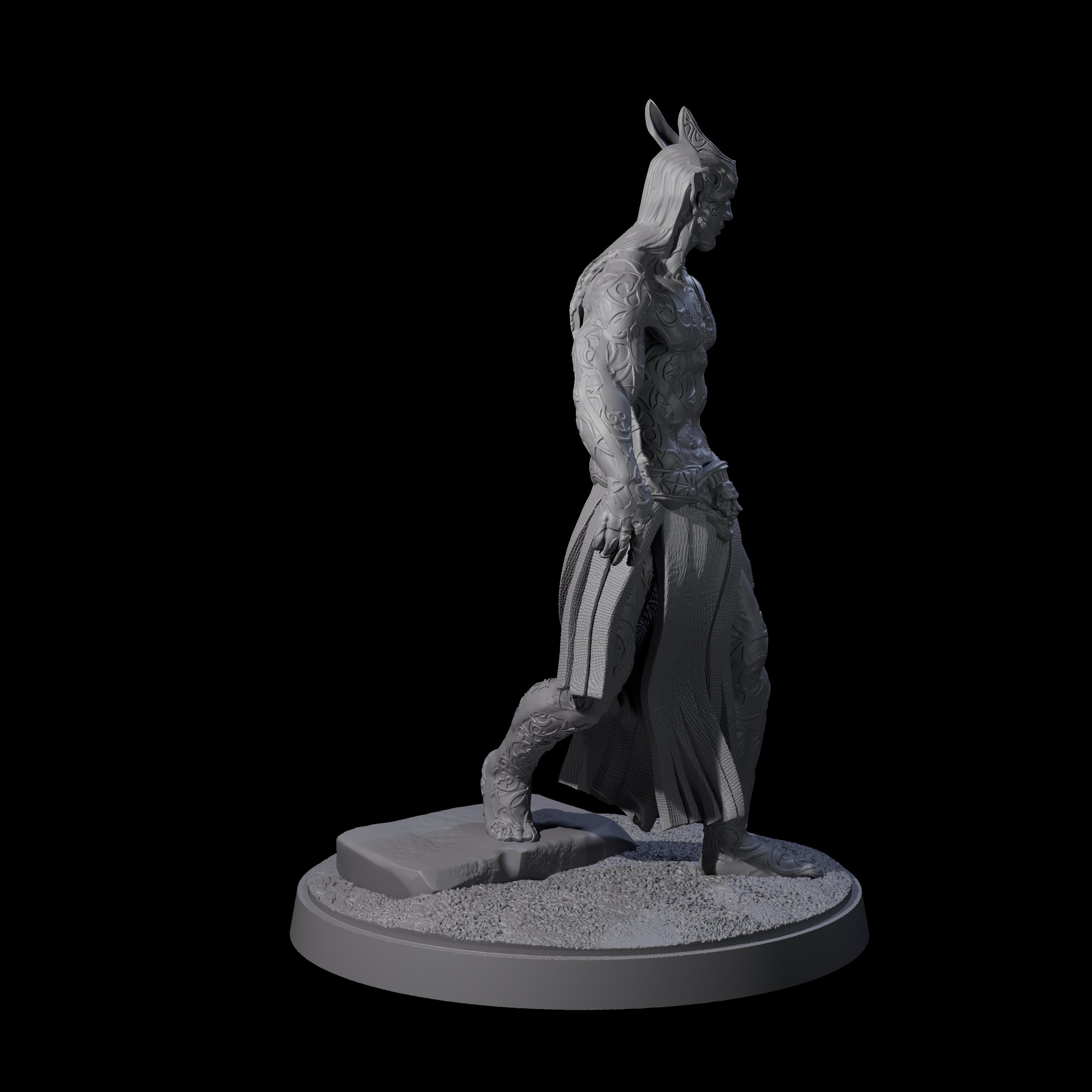Tattooed Empyrean Lord Miniature for Dungeons and Dragons, Pathfinder or other TTRPGs