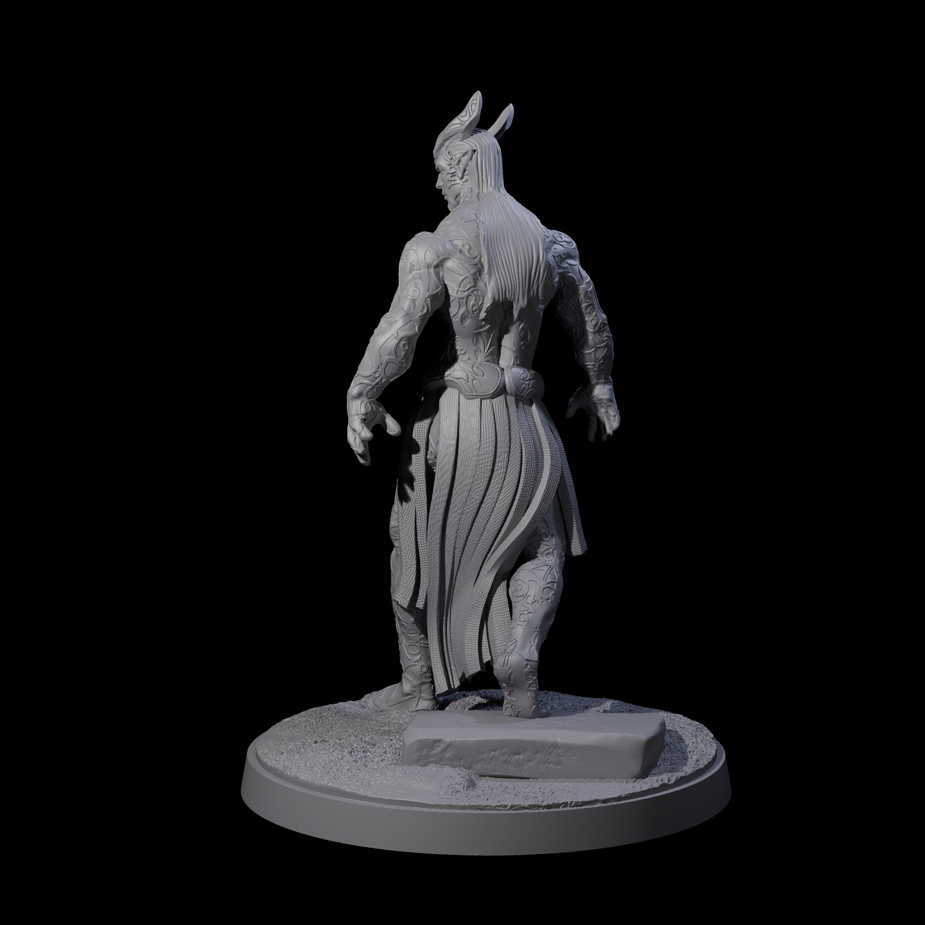 Tattooed Empyrean Lord Miniature for Dungeons and Dragons, Pathfinder or other TTRPGs