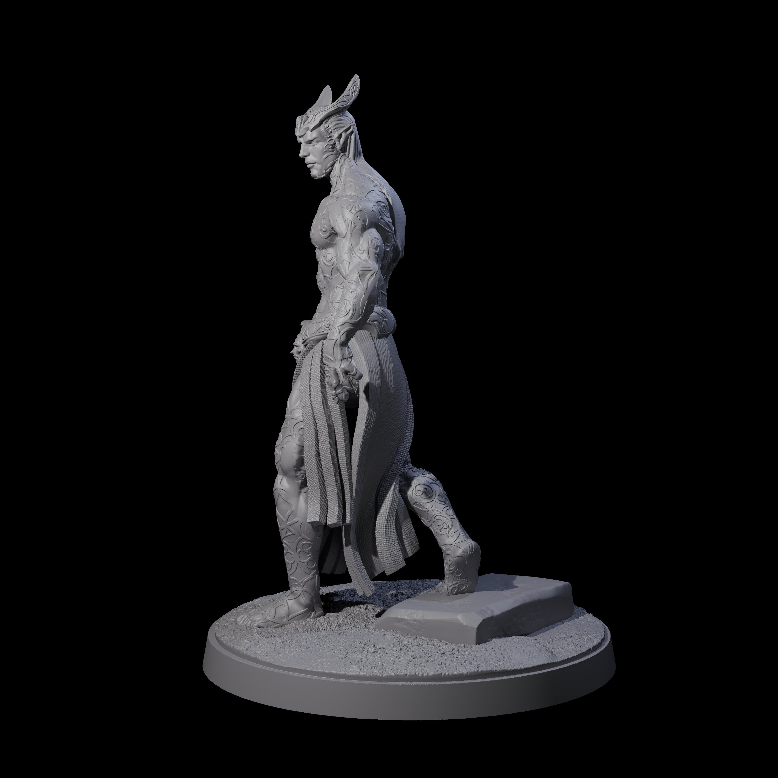 Tattooed Empyrean Lord Miniature for Dungeons and Dragons, Pathfinder or other TTRPGs