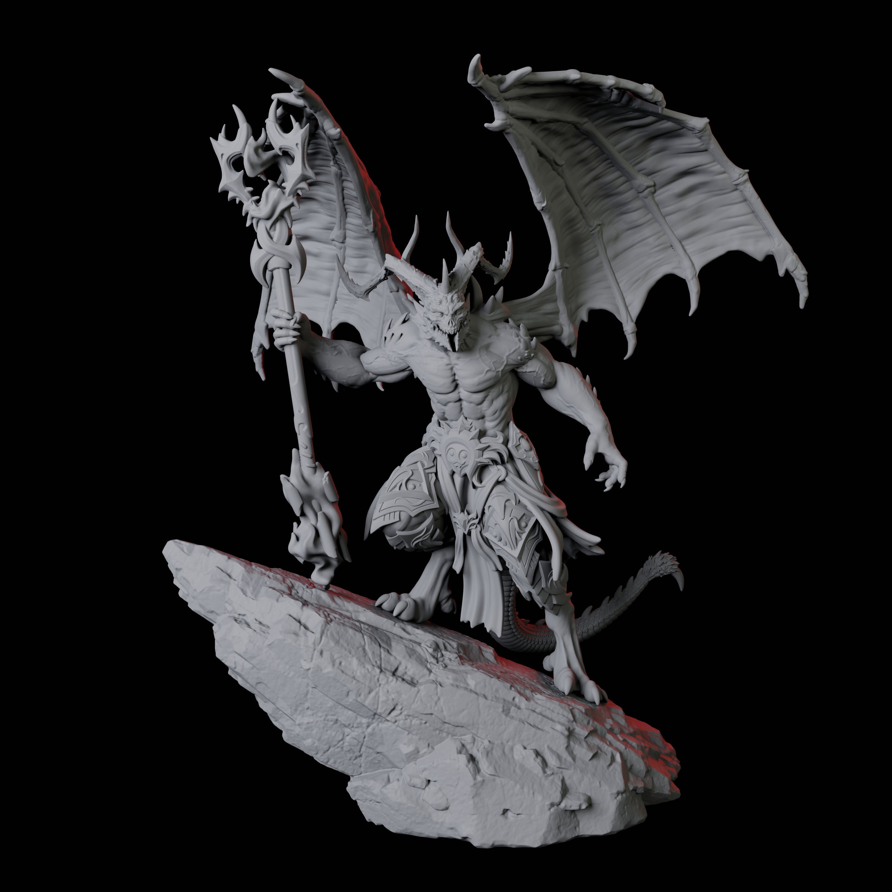 Taunting Horned Devil B Miniature for Dungeons and Dragons, Pathfinder or other TTRPGs