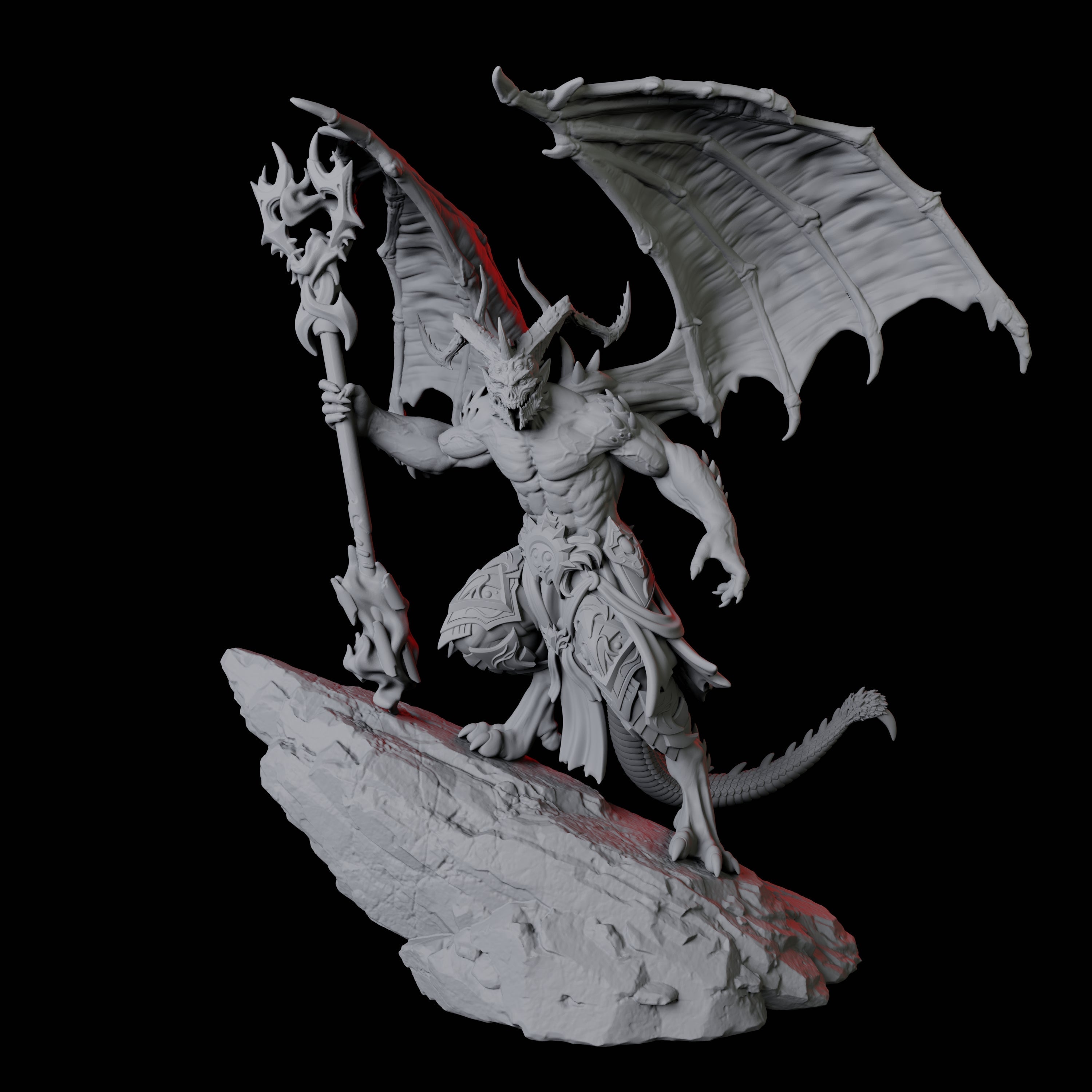Taunting Horned Devil B Miniature for Dungeons and Dragons, Pathfinder or other TTRPGs