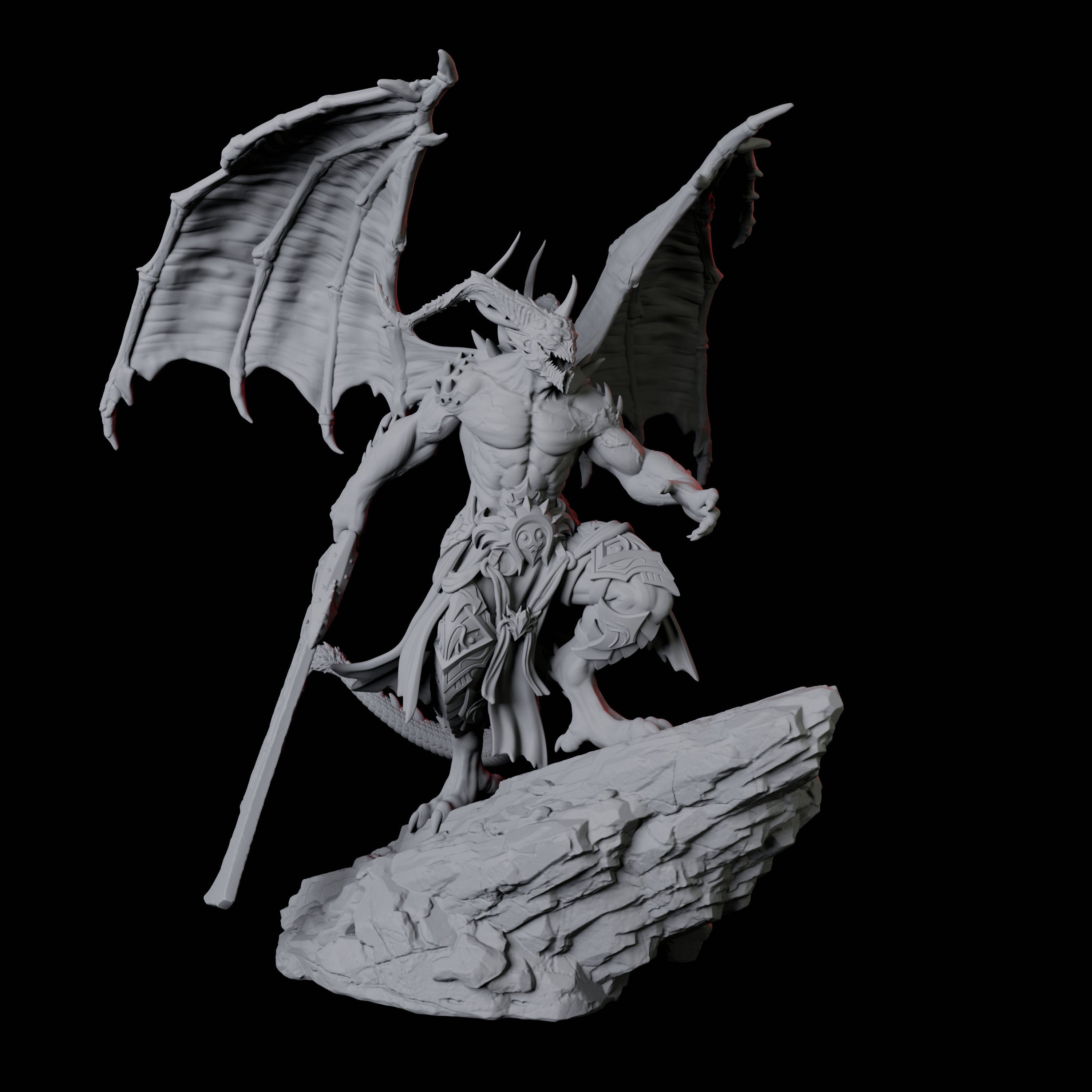 Taunting Horned Devil D Miniature for Dungeons and Dragons, Pathfinder or other TTRPGs