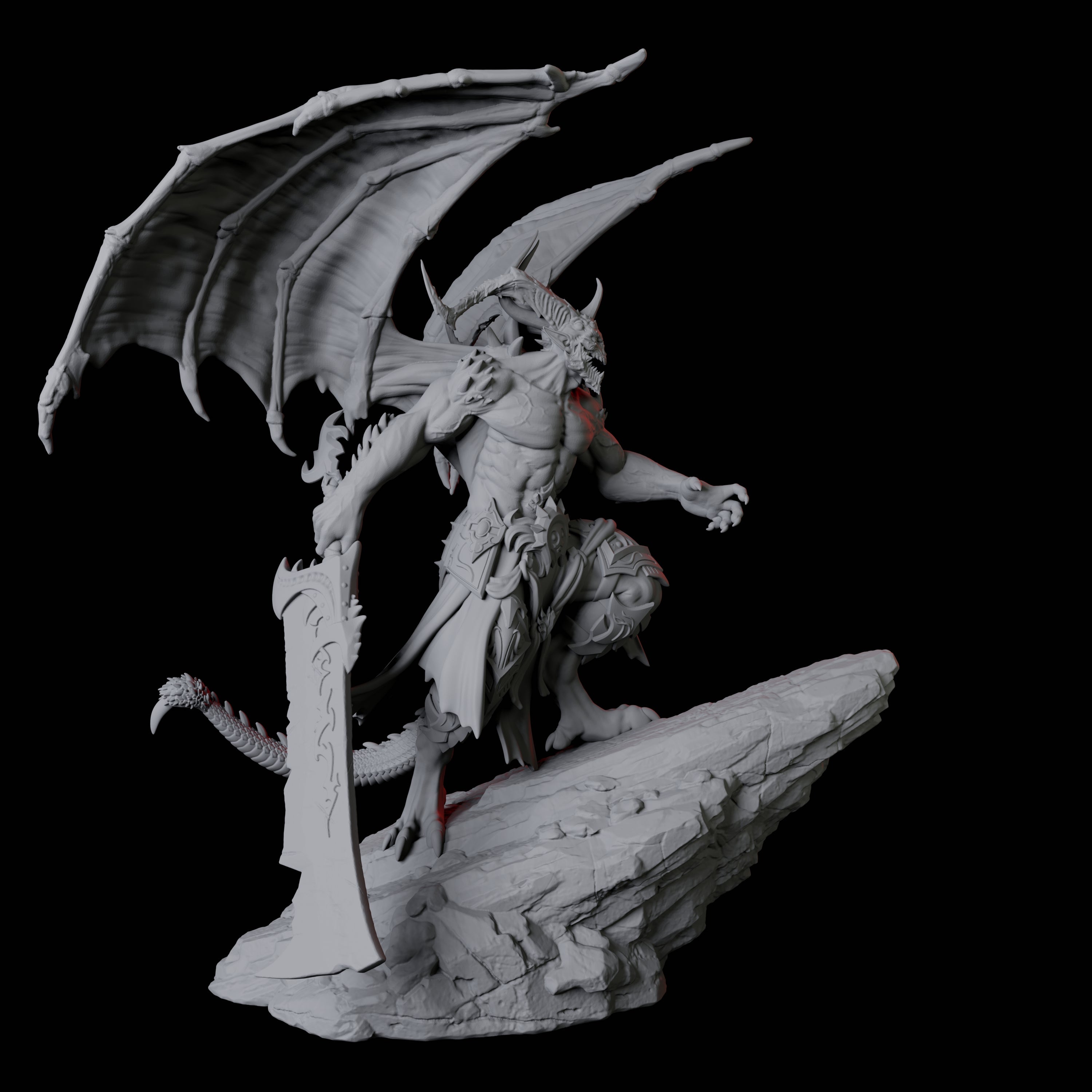 Taunting Horned Devil D Miniature for Dungeons and Dragons, Pathfinder or other TTRPGs