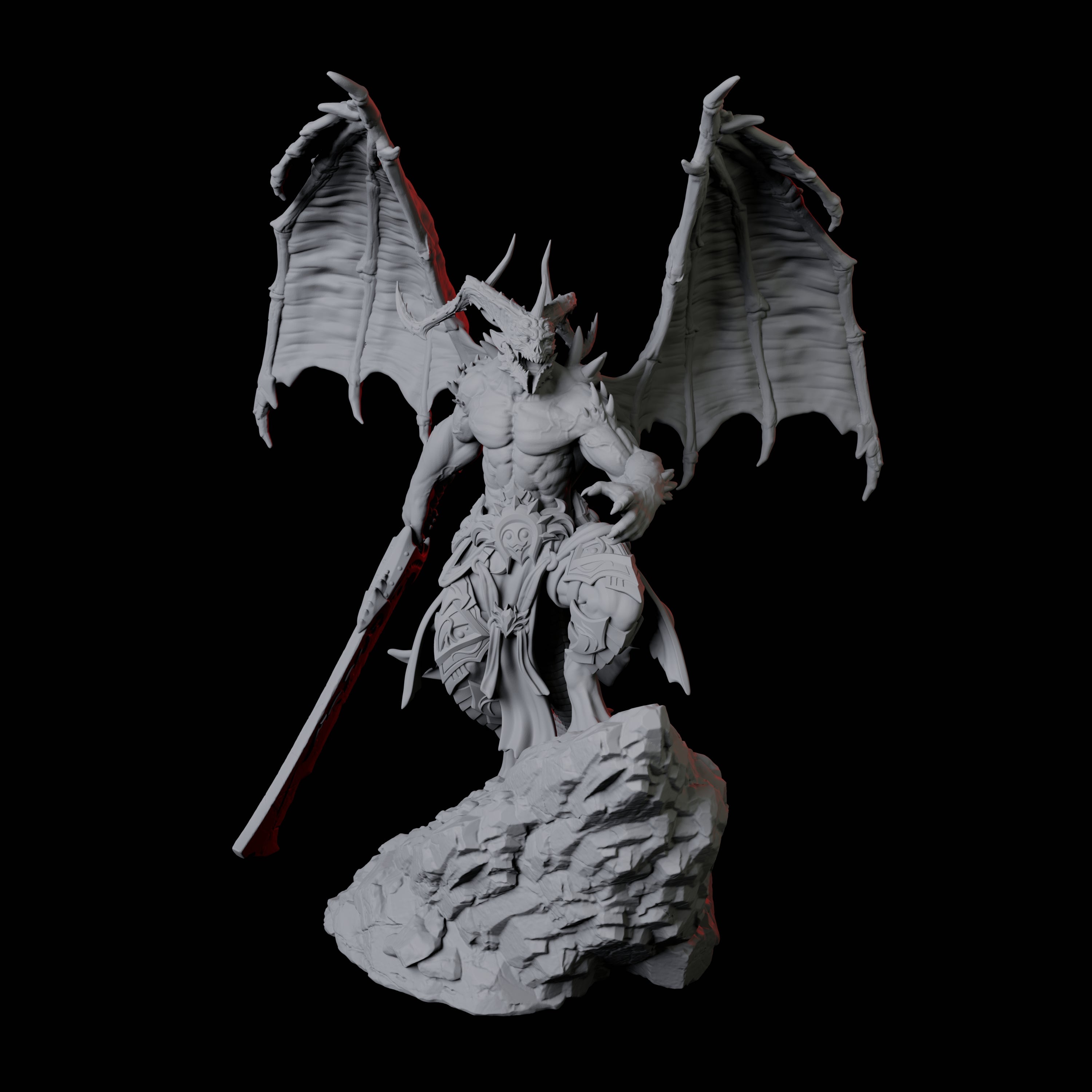 Taunting Horned Devil D Miniature for Dungeons and Dragons, Pathfinder or other TTRPGs