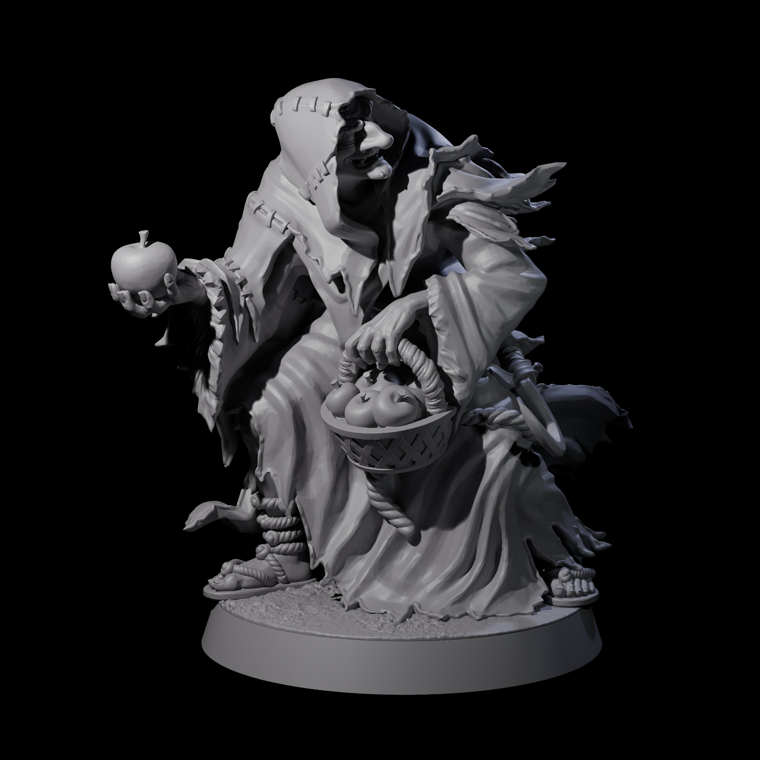 Temptation Apple Hag Miniature for Dungeons and Dragons, Pathfinder or other TTRPGs