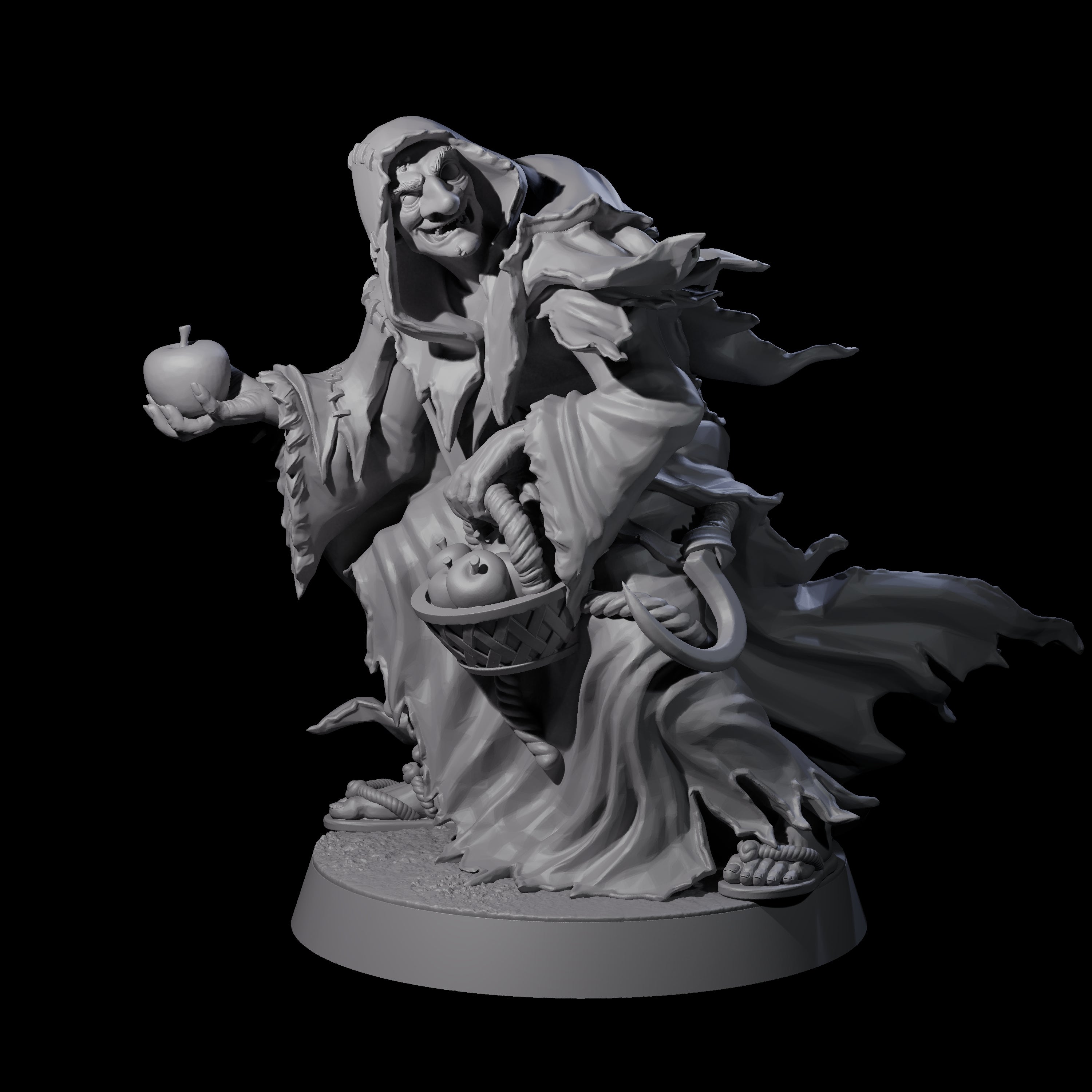 Temptation Apple Hag Miniature for Dungeons and Dragons, Pathfinder or other TTRPGs