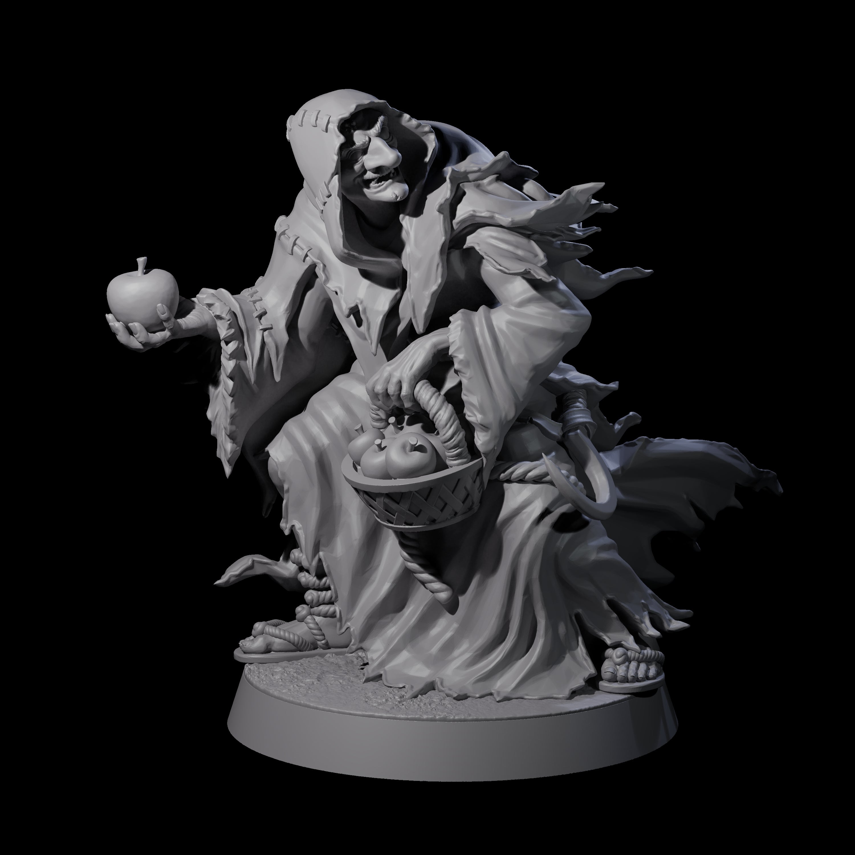 Temptation Apple Hag Miniature for Dungeons and Dragons, Pathfinder or other TTRPGs