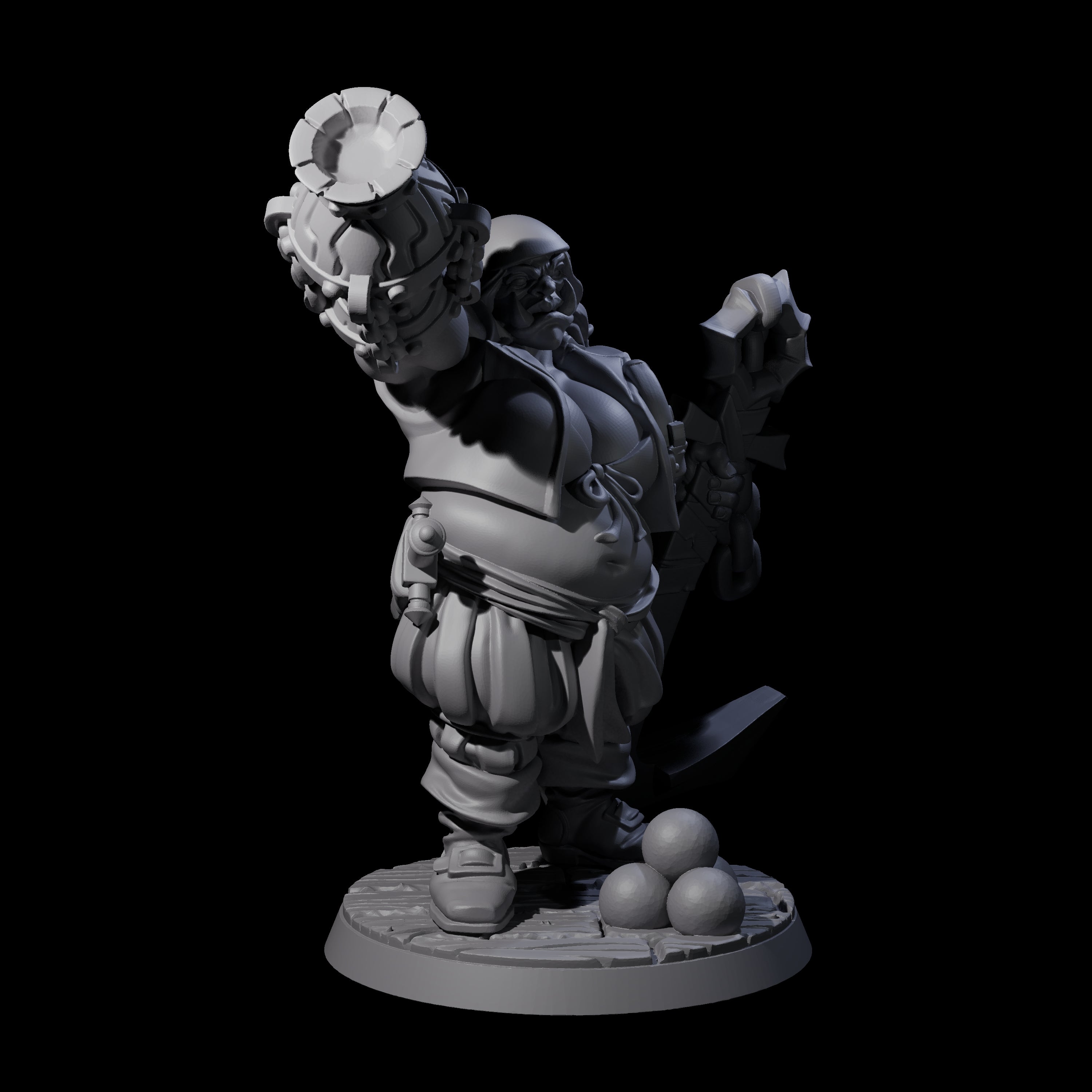 Tenacious Half Orc Quartermaster Pirate Miniature for Dungeons and Dragons, Pathfinder or other TTRPGs