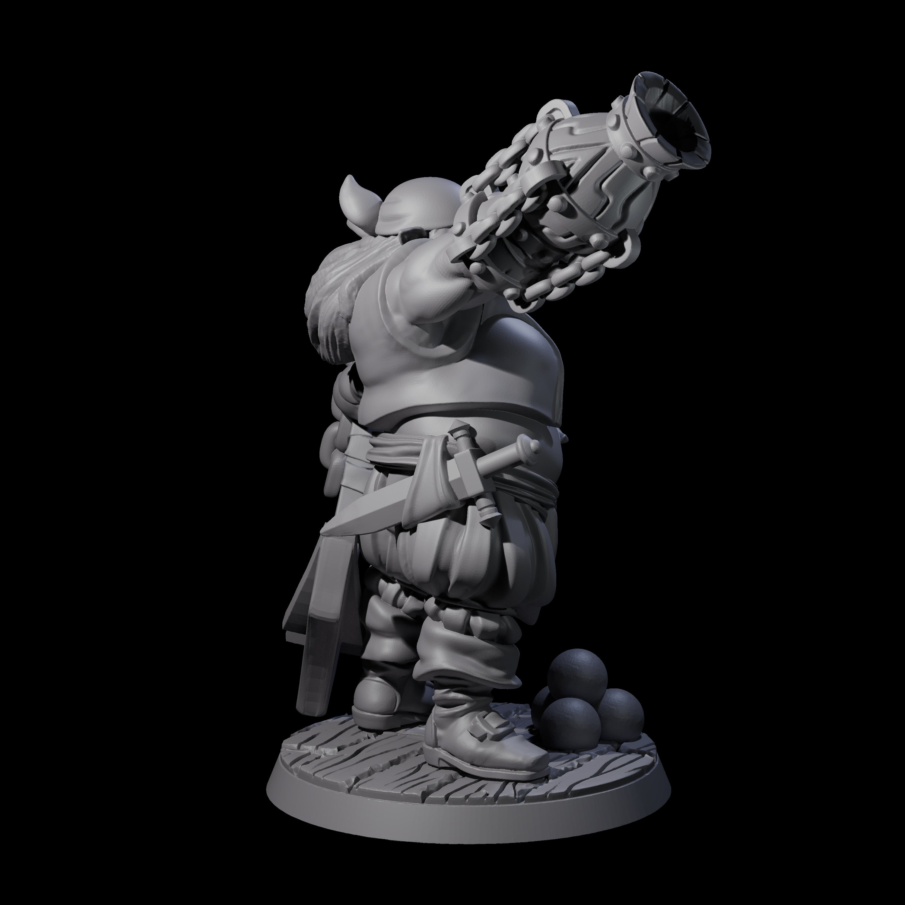 Tenacious Half Orc Quartermaster Pirate Miniature for Dungeons and Dragons, Pathfinder or other TTRPGs