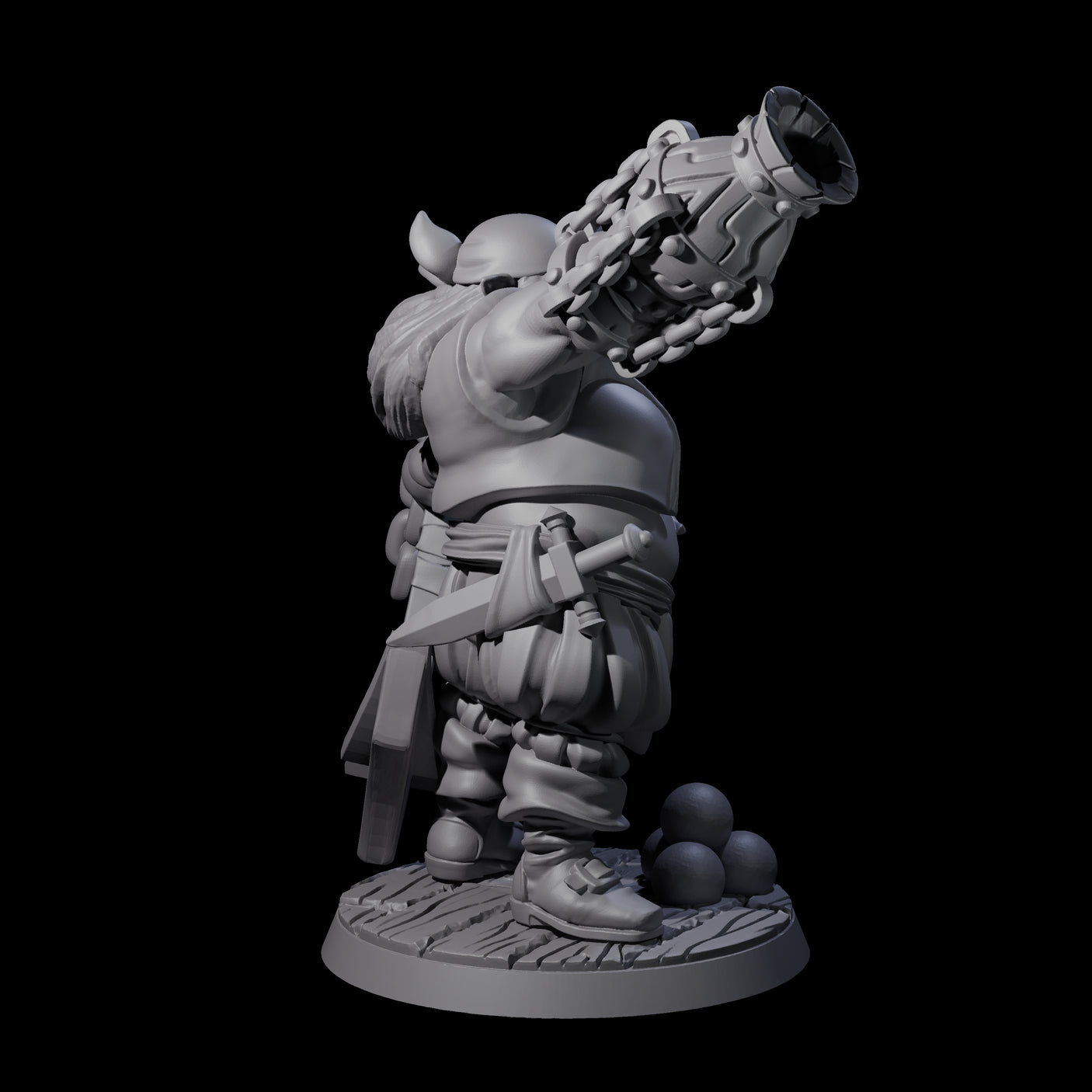 Tenacious Half Orc Quartermaster Pirate Miniature for Dungeons and Dragons, Pathfinder or other TTRPGs