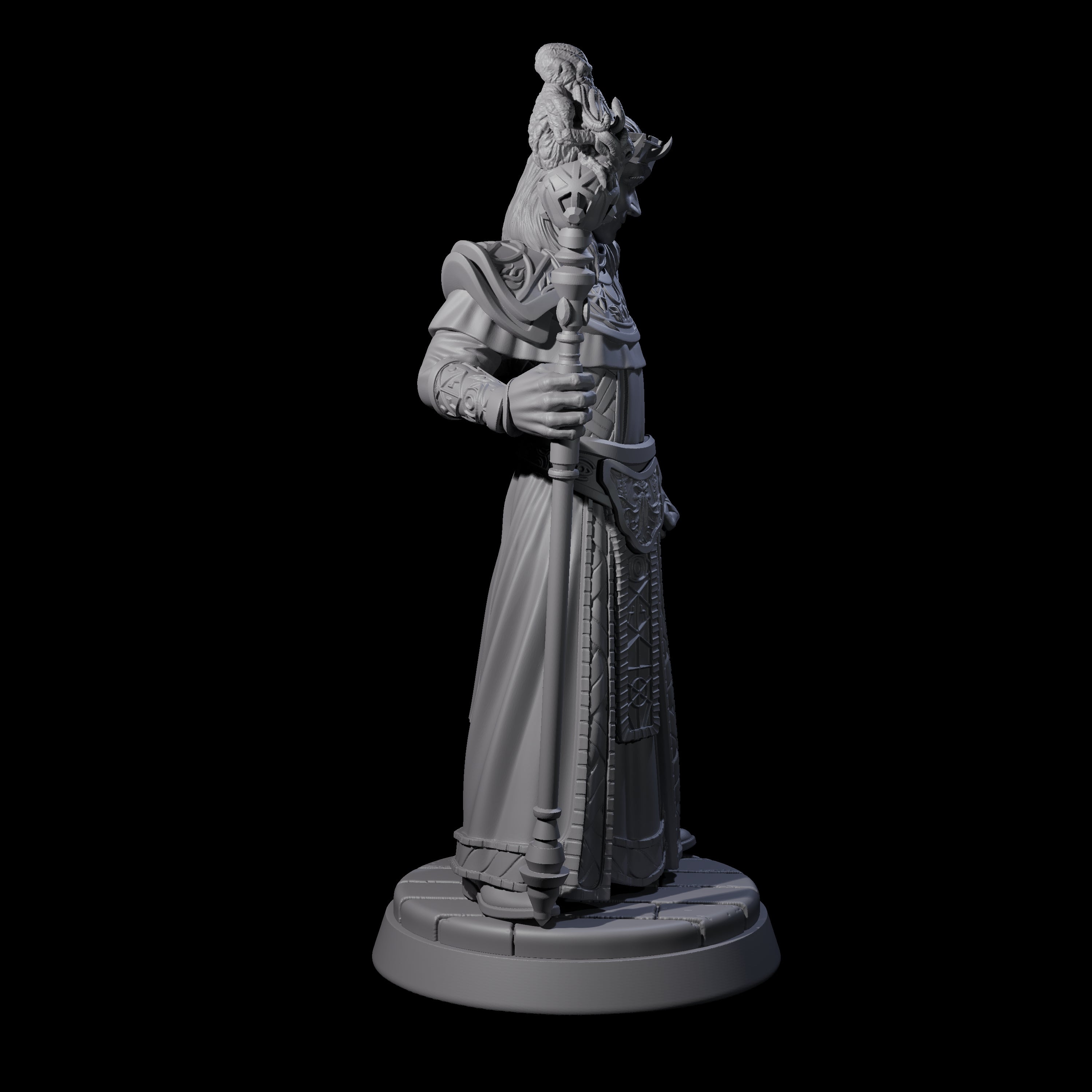 Tense Cultist Leader Miniature for Dungeons and Dragons, Pathfinder or other TTRPGs