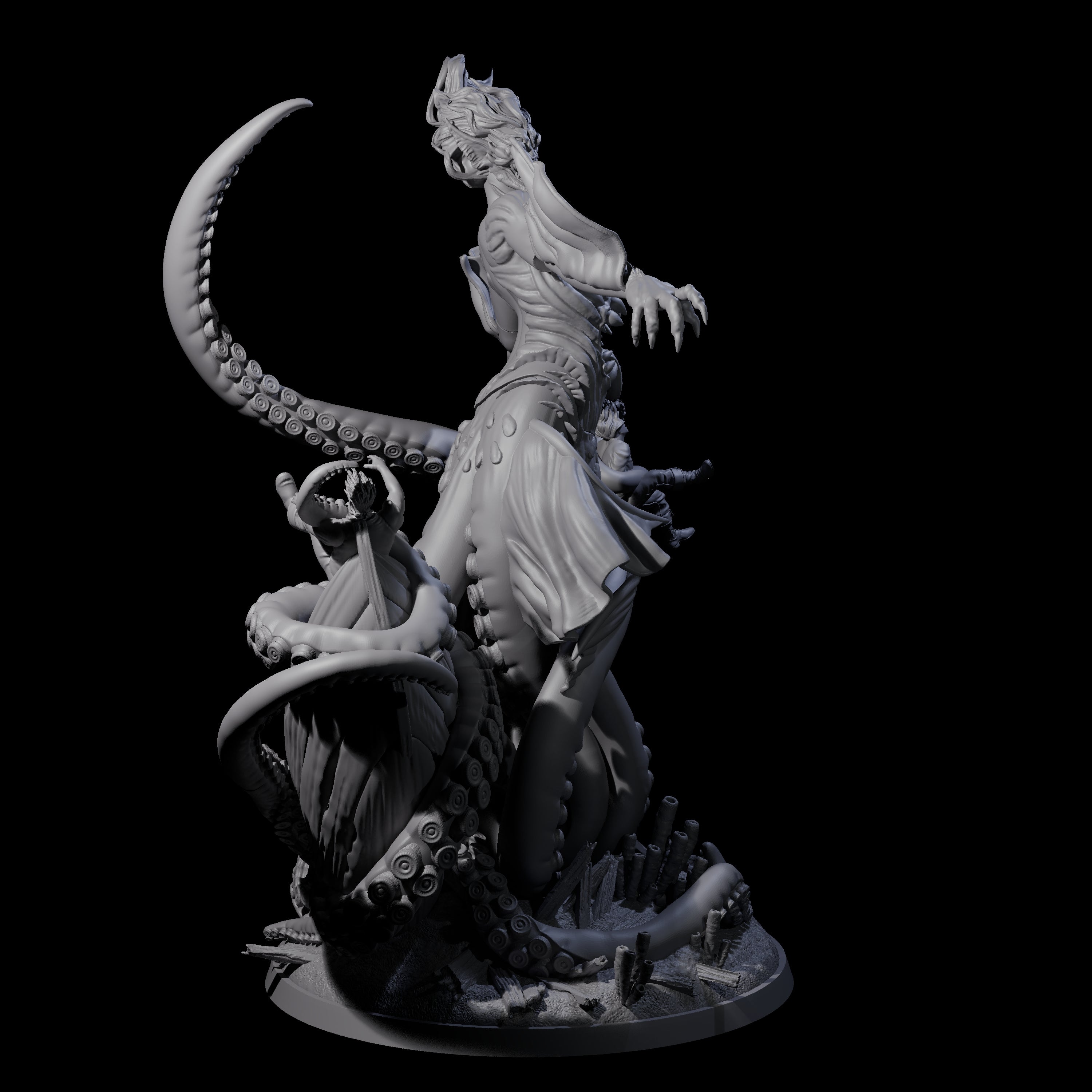 Tentacled Sea Hag Matriarch Miniature for Dungeons and Dragons, Pathfinder or other TTRPGs