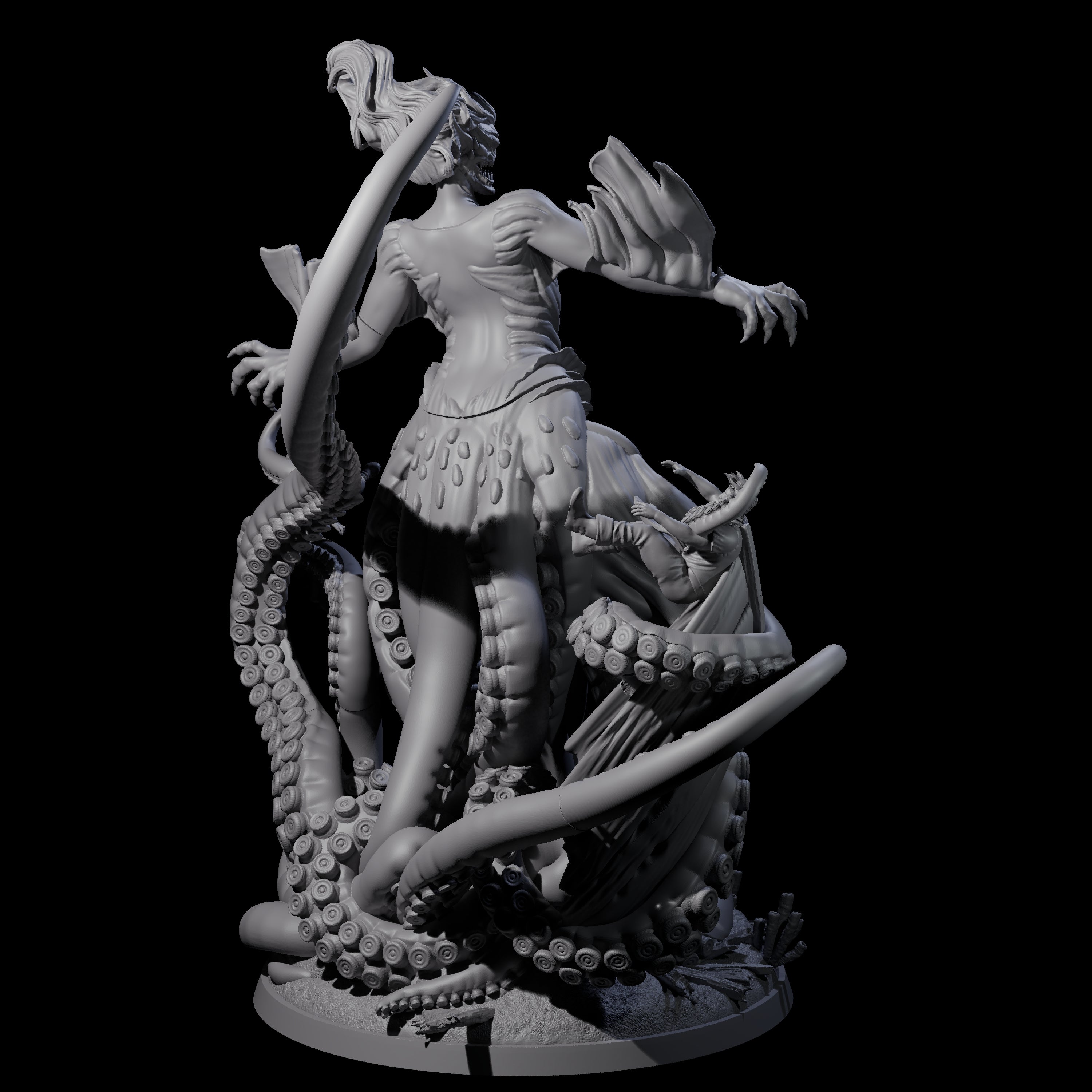 Tentacled Sea Hag Matriarch Miniature for Dungeons and Dragons, Pathfinder or other TTRPGs
