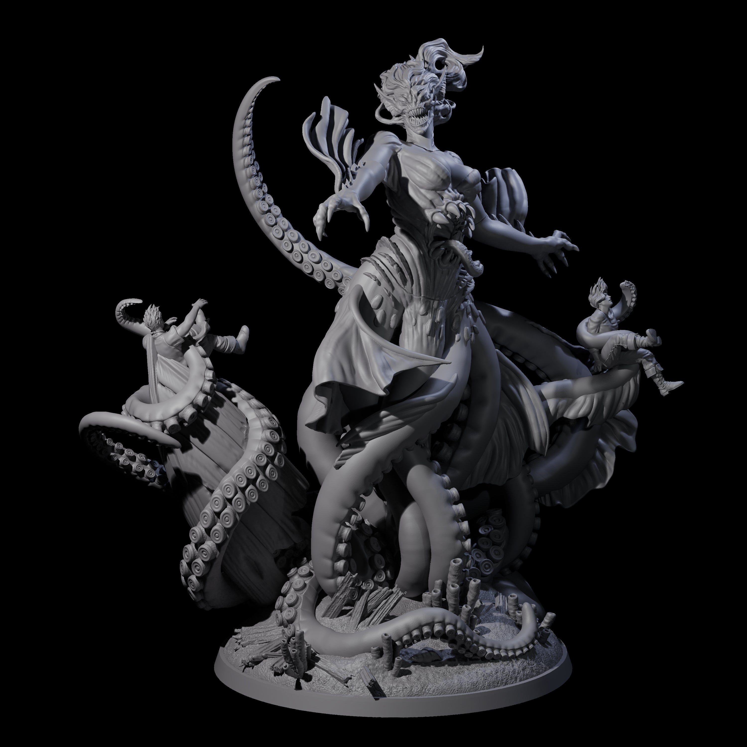 Tentacled Sea Hag Matriarch Miniature for Dungeons and Dragons, Pathfinder or other TTRPGs