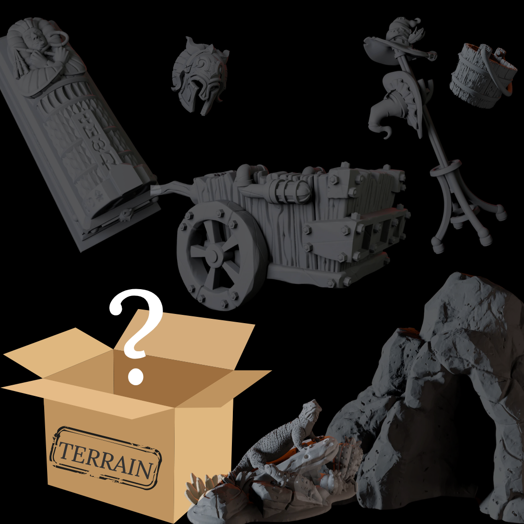 Terrain Mystery Box Miniature for Dungeons and Dragons, Pathfinder or other TTRPGs