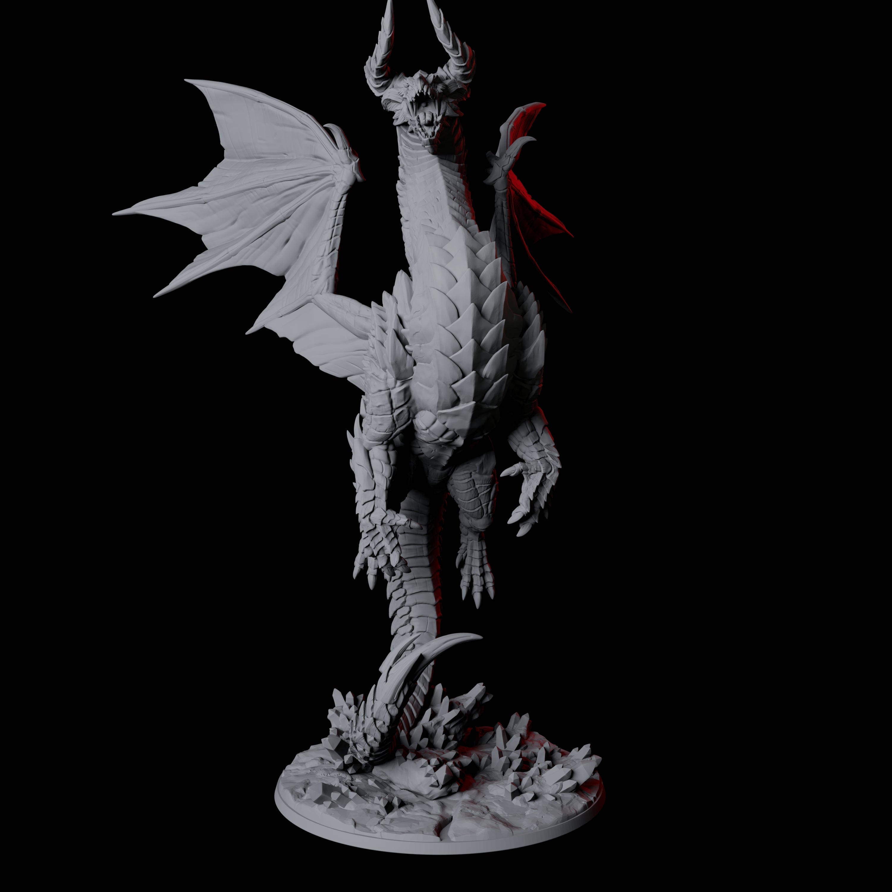 Terrifying Red Dragon Miniature for Dungeons and Dragons, Pathfinder or other TTRPGs