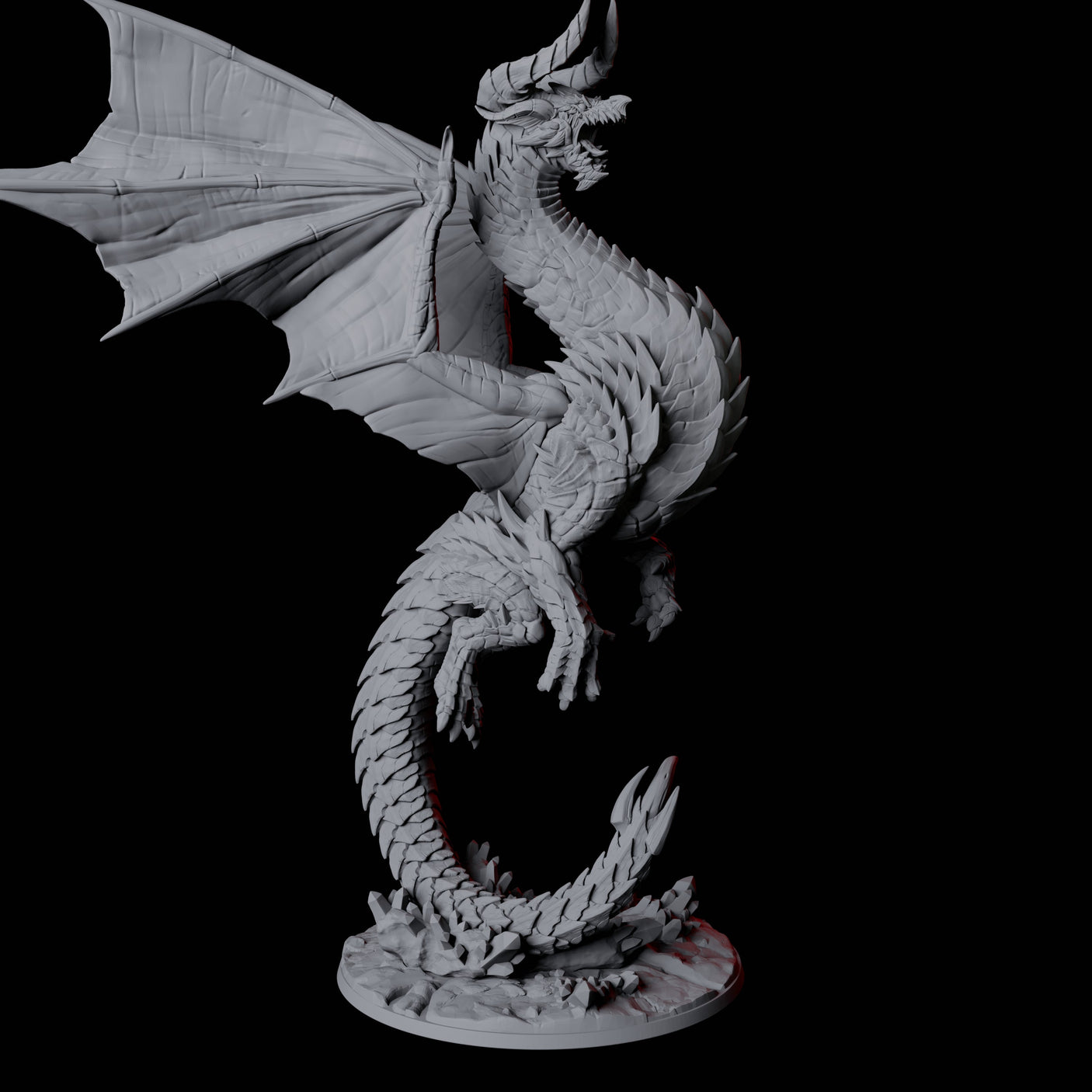 Terrifying Red Dragon Miniature for Dungeons and Dragons, Pathfinder or other TTRPGs