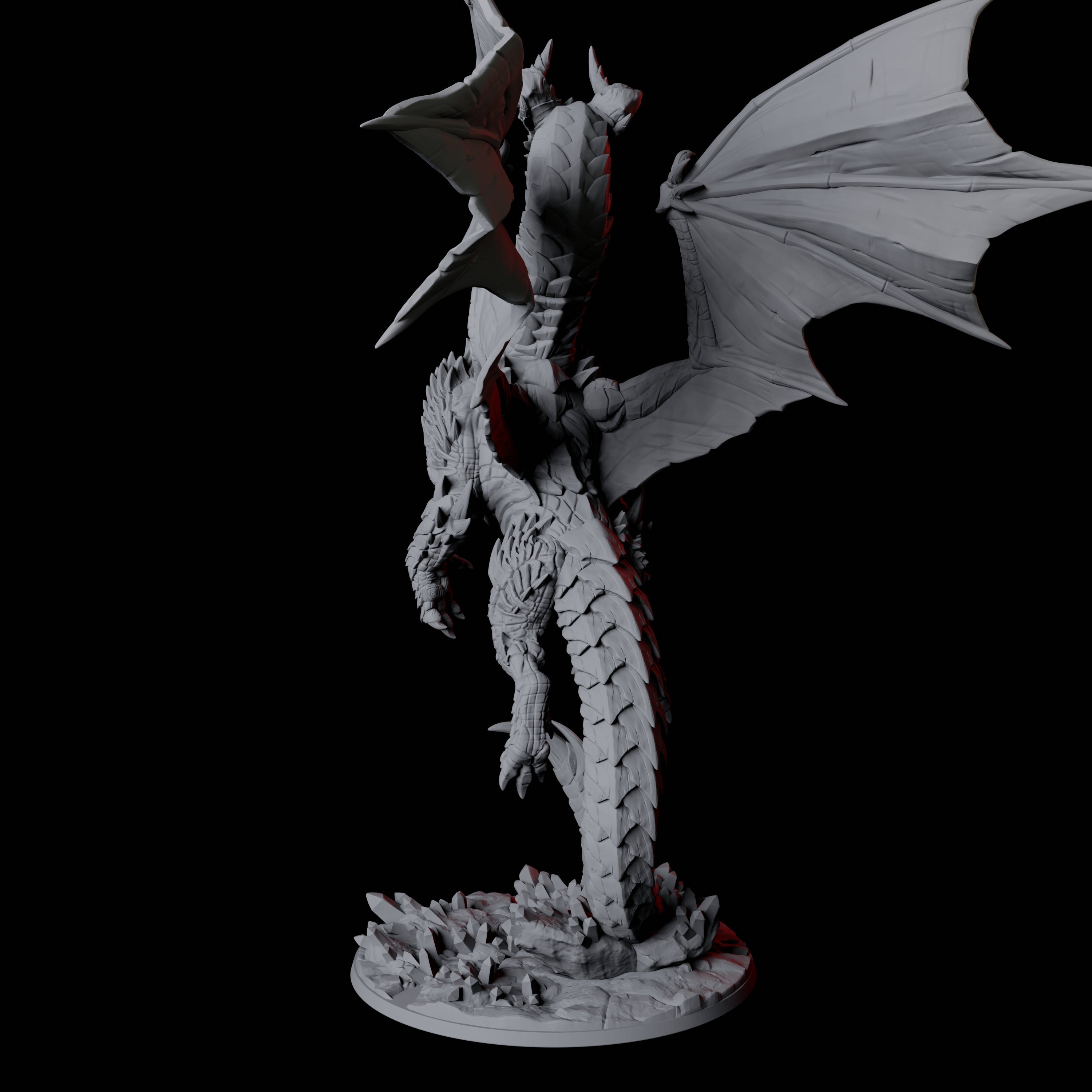 Terrifying Red Dragon Miniature for Dungeons and Dragons, Pathfinder or other TTRPGs