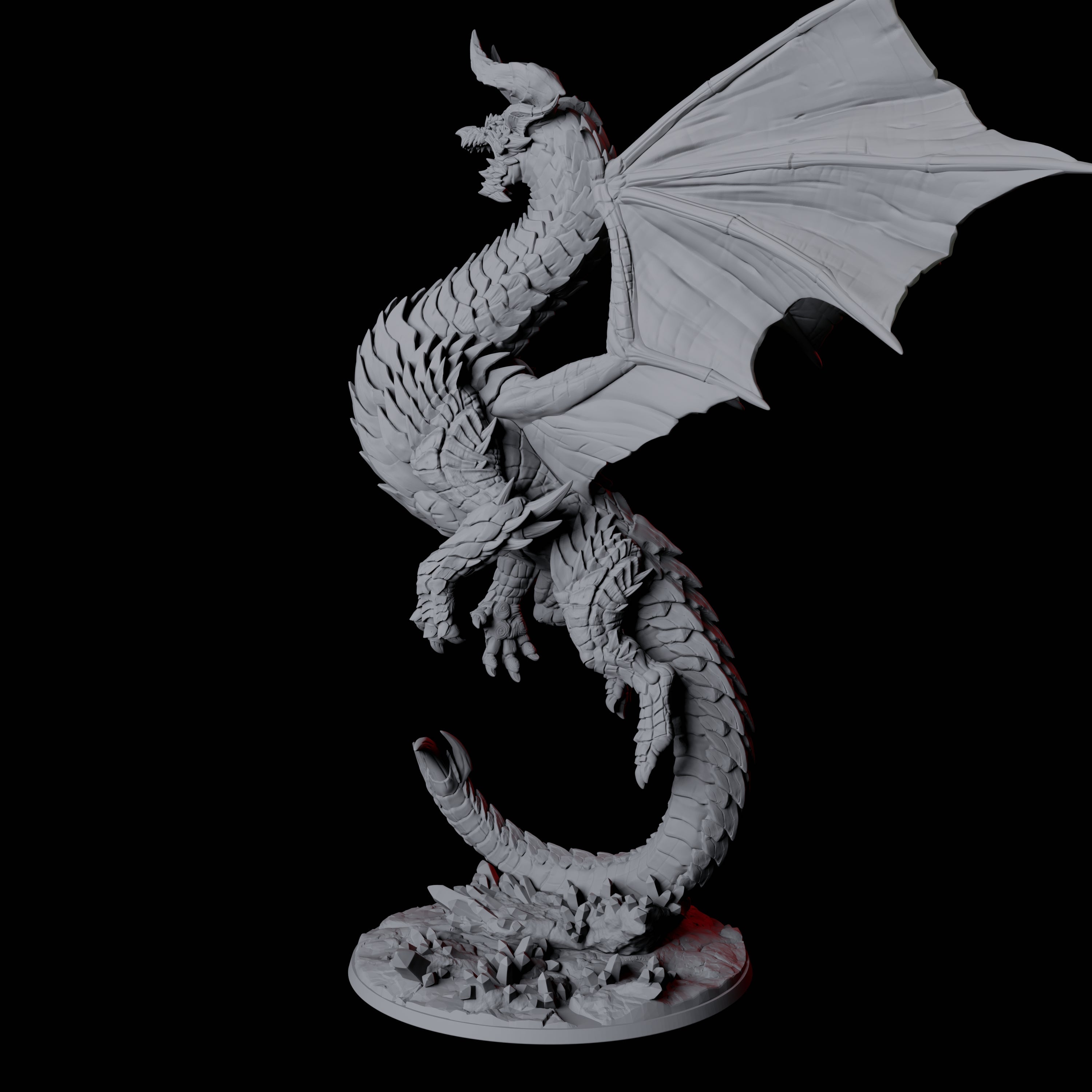 Terrifying Red Dragon Miniature for Dungeons and Dragons, Pathfinder or other TTRPGs
