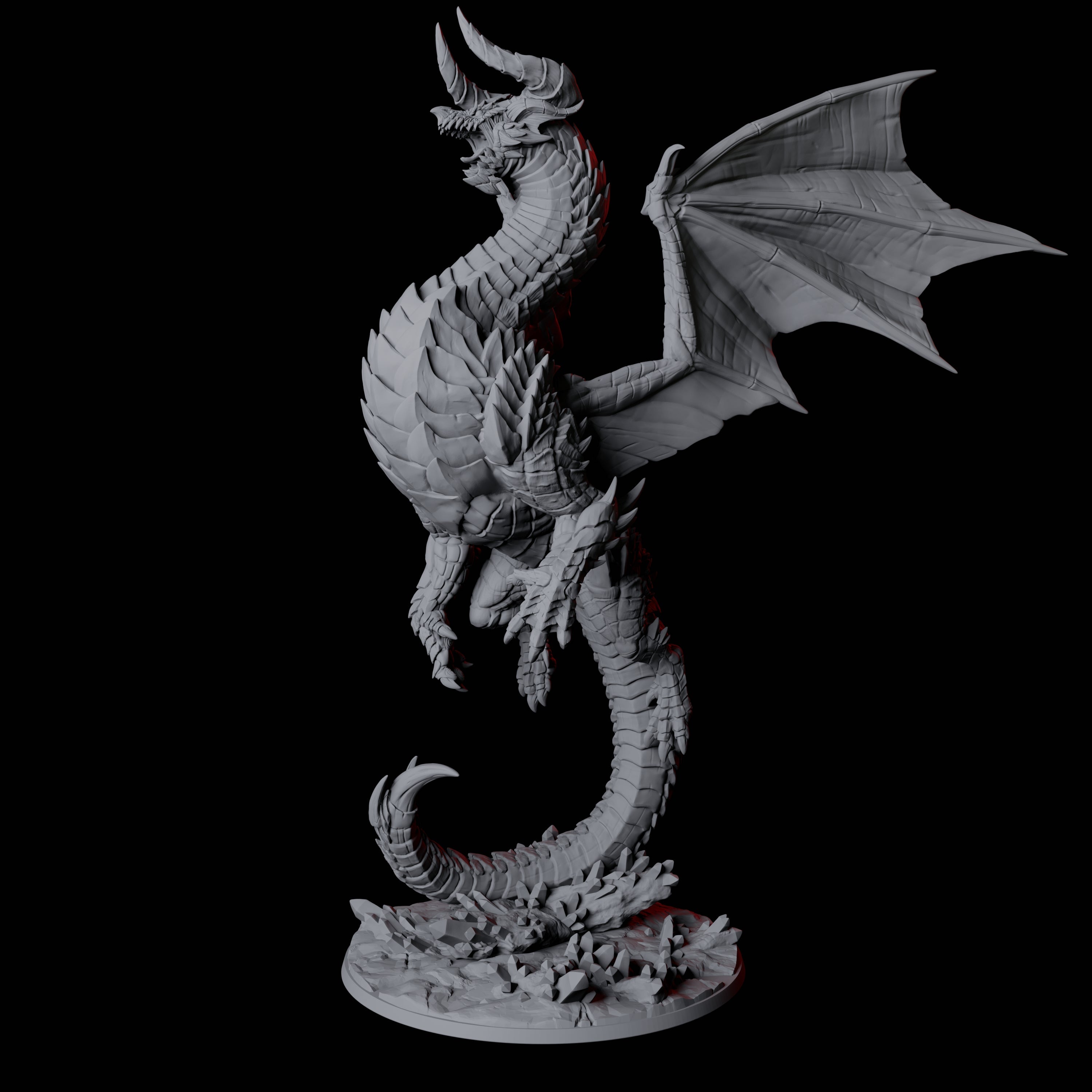 Terrifying Red Dragon Miniature for Dungeons and Dragons, Pathfinder or other TTRPGs