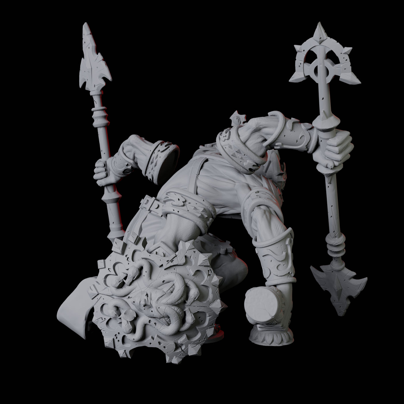 Tetrabrachius Construct Golem Miniature for Dungeons and Dragons, Pathfinder or other TTRPGs
