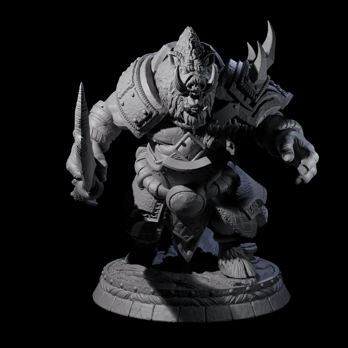 The Blackthorn Wereboars Miniature for Dungeons and Dragons, Pathfinder or other TTRPGs