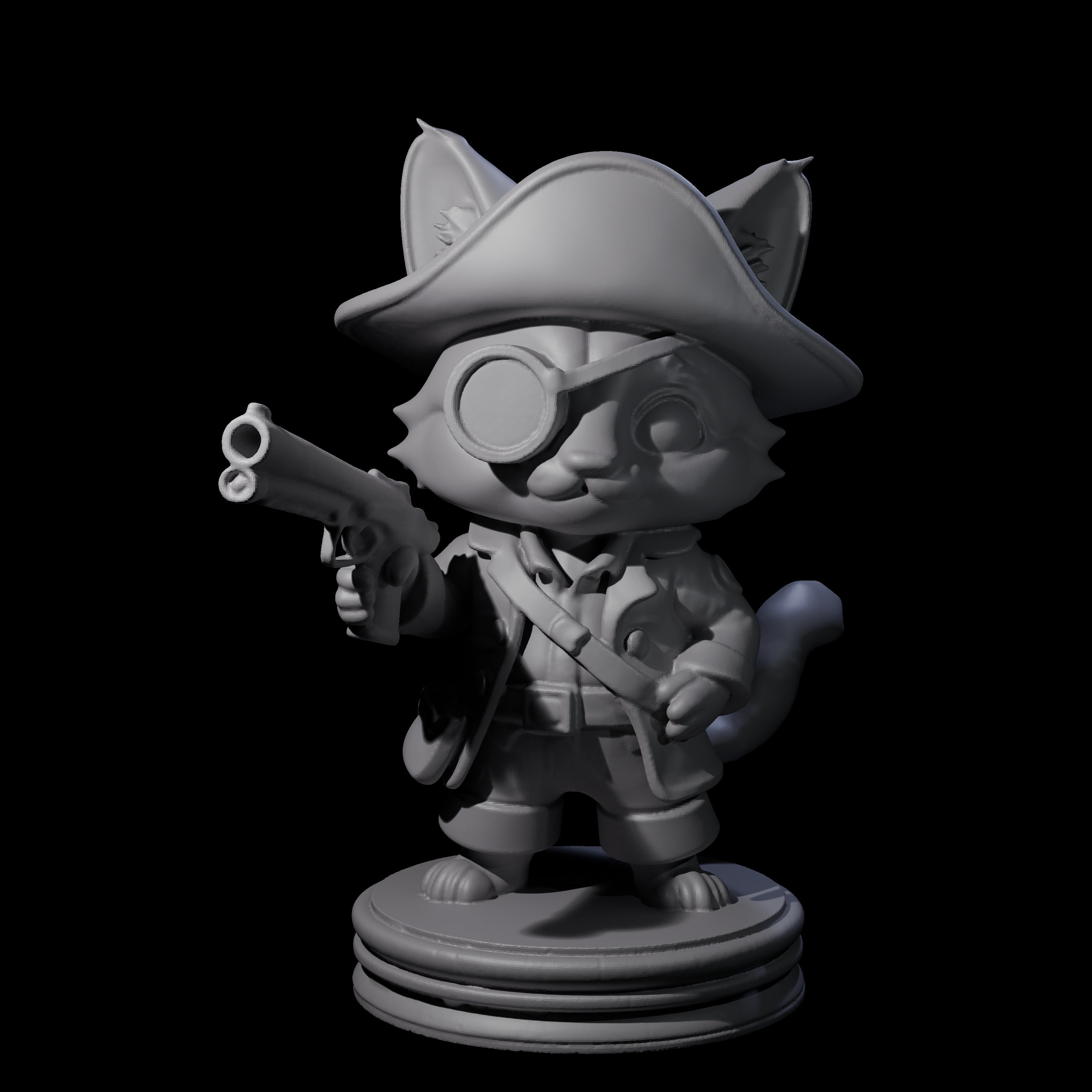 The Cute Pirate Kitty Crew Miniature for Dungeons and Dragons, Pathfinder or other TTRPGs
