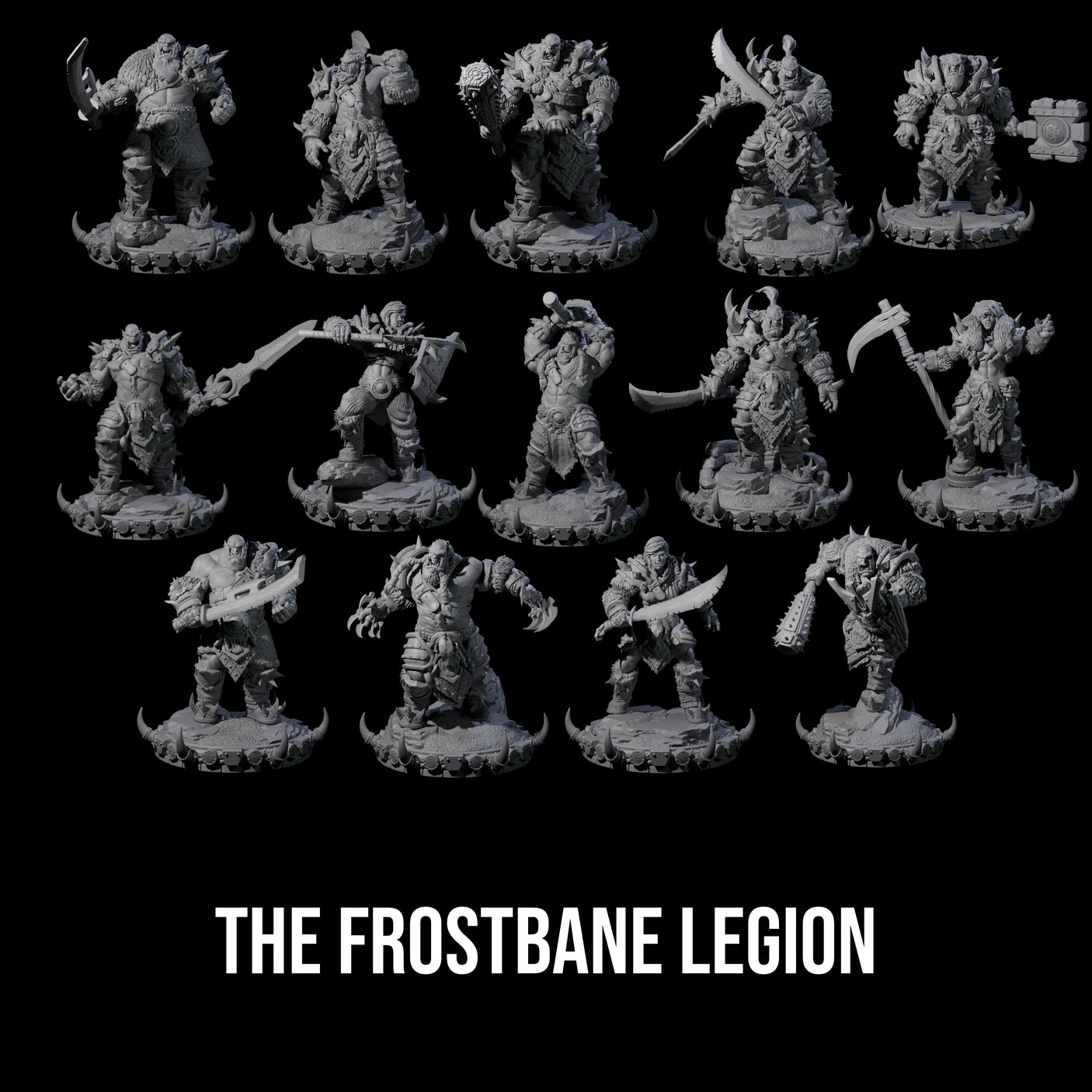 The Frostbane Legion Miniature for Dungeons and Dragons, Pathfinder or other TTRPGs