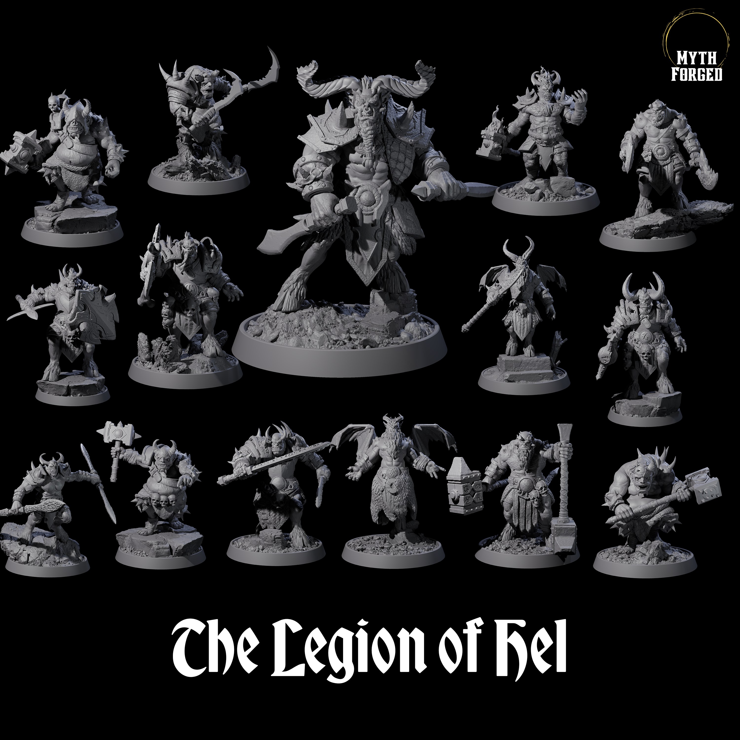 The Legion of Hel Miniature for Dungeons and Dragons, Pathfinder or other TTRPGs