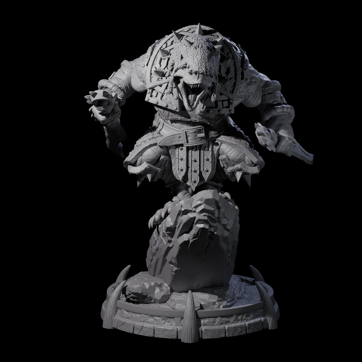 The Lost Saurian Tribe Miniature for Dungeons and Dragons, Pathfinder or other TTRPGs