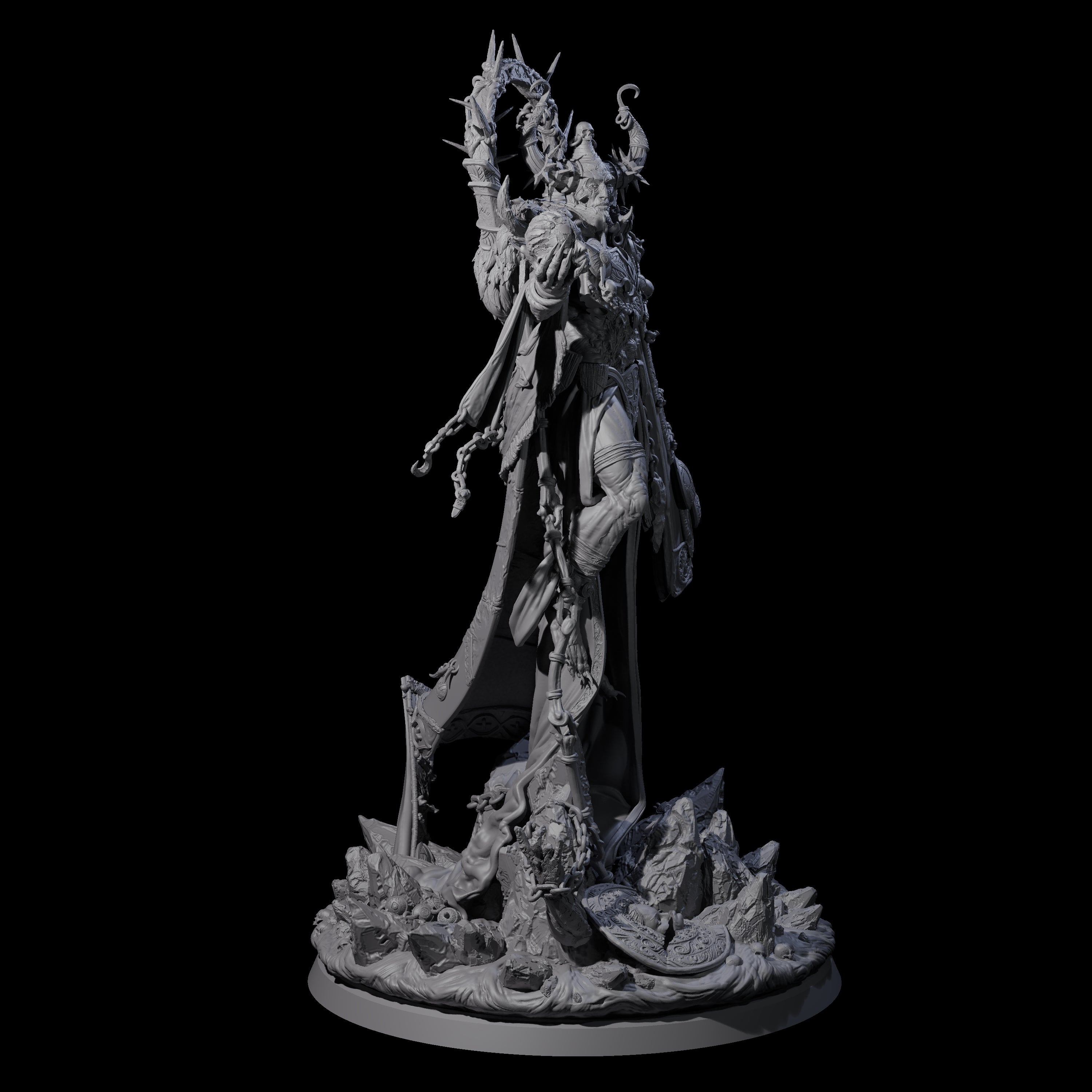 The Oracle Tyrant of the Crystal Epoch Miniature for Dungeons and Dragons, Pathfinder or other TTRPGs
