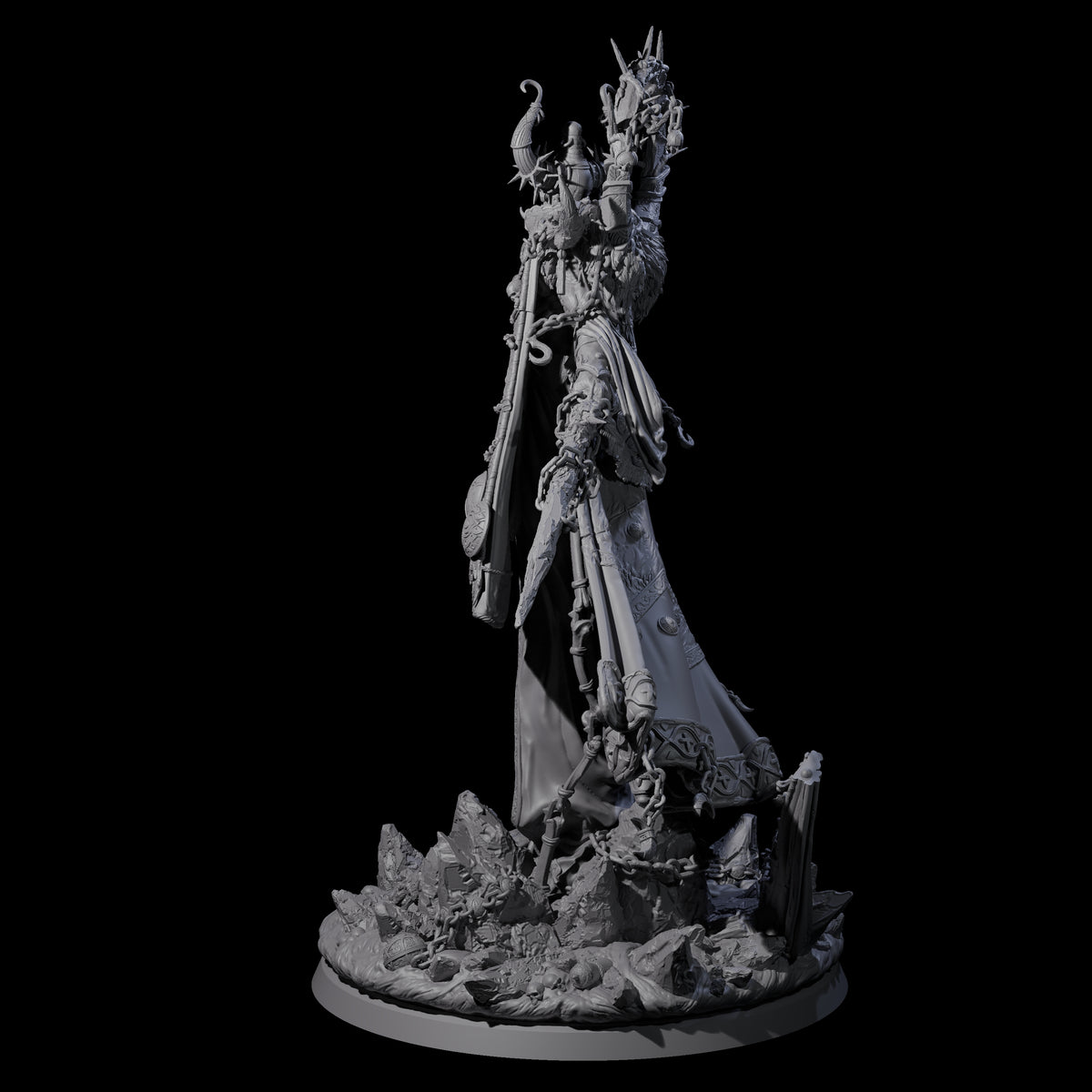 The Oracle Tyrant of the Crystal Epoch Miniature for Dungeons and Dragons, Pathfinder or other TTRPGs