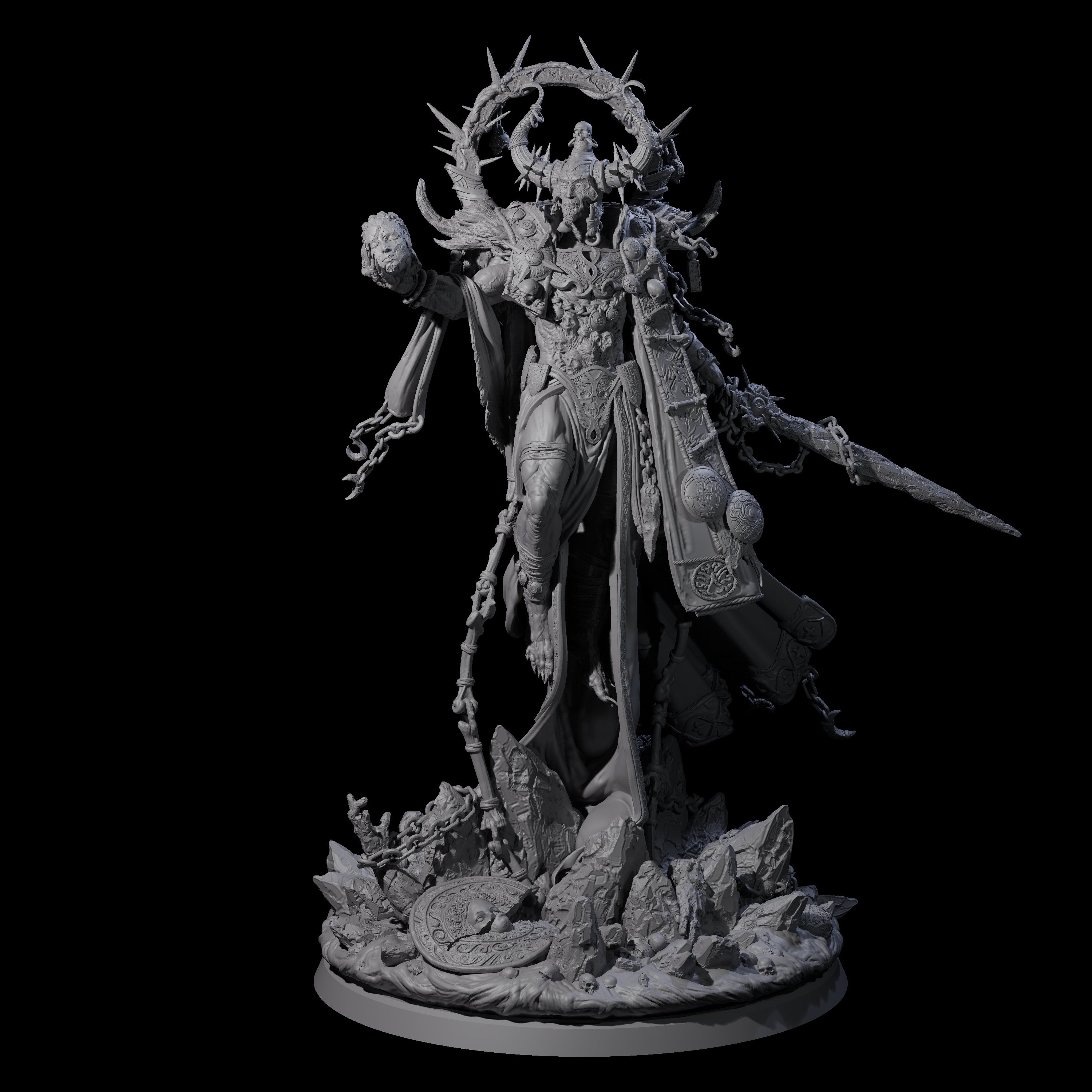 The Oracle Tyrant of the Crystal Epoch Miniature for Dungeons and Dragons, Pathfinder or other TTRPGs