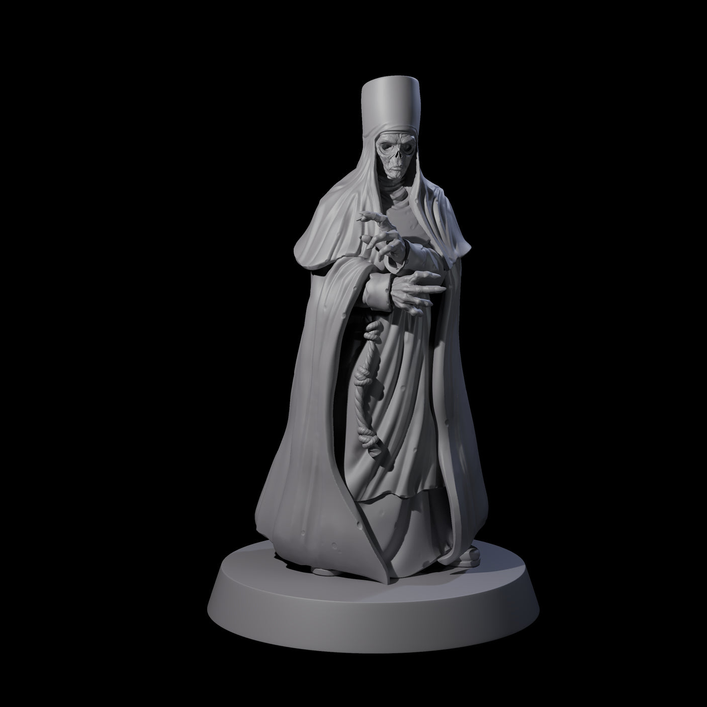 The Undead Abbess Miniature for Dungeons and Dragons, Pathfinder or other TTRPGs
