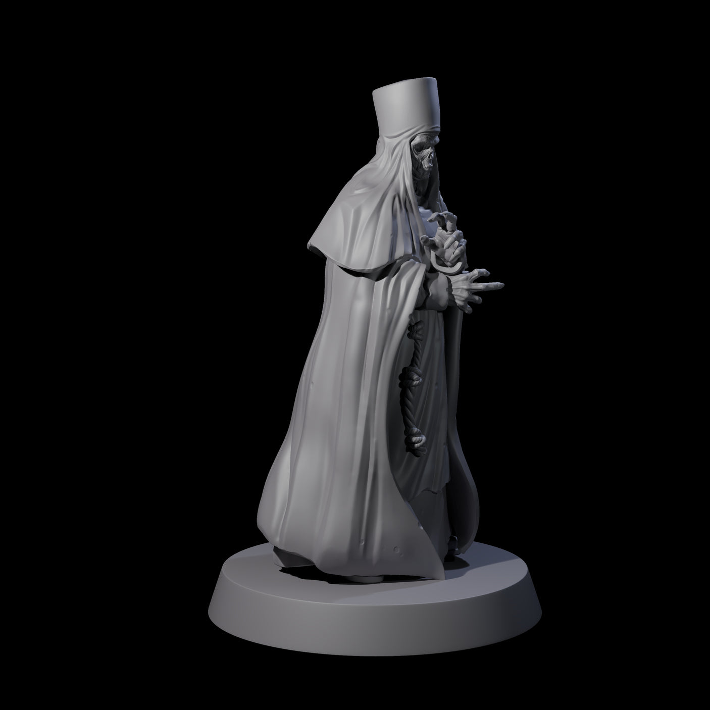 The Undead Abbess Miniature for Dungeons and Dragons, Pathfinder or other TTRPGs
