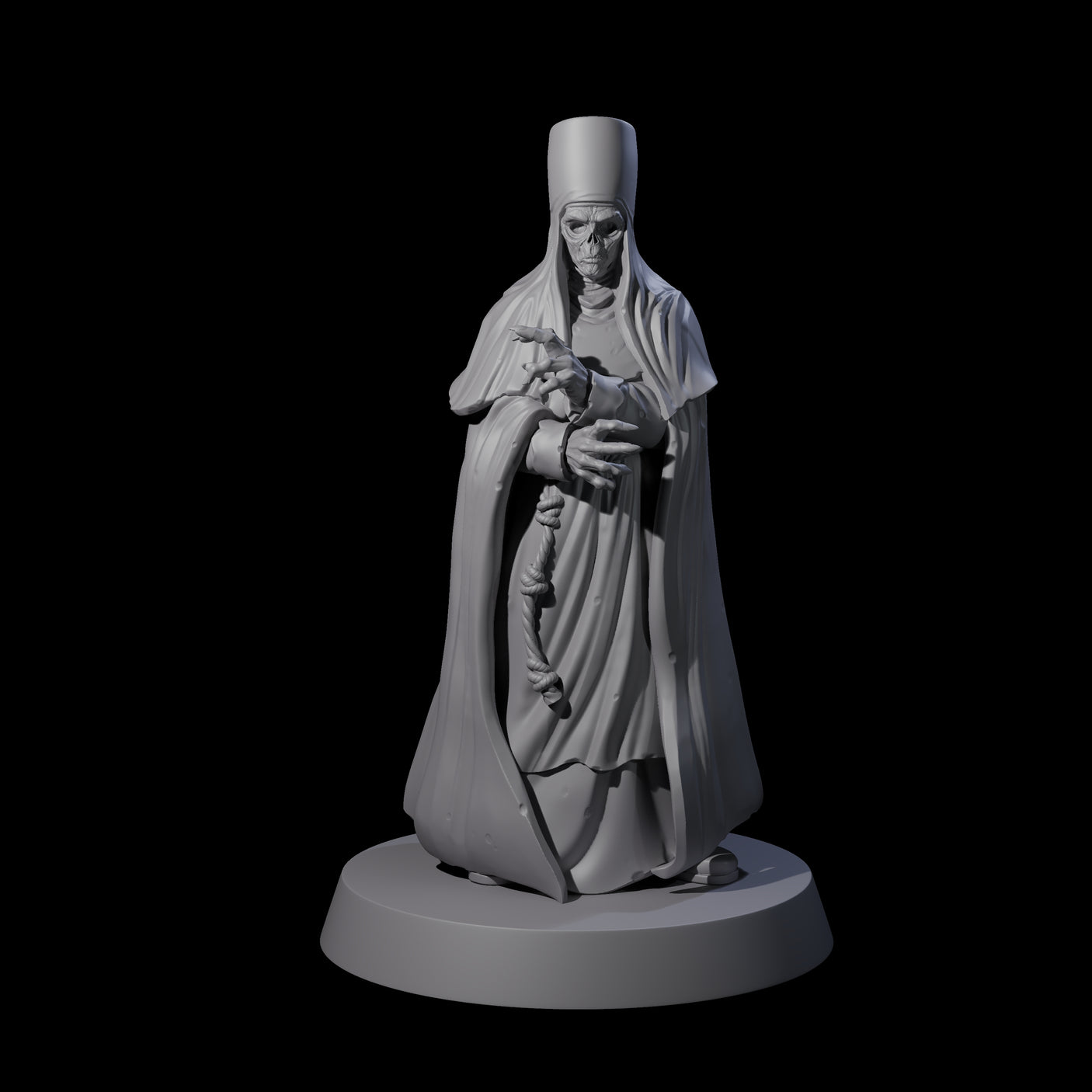 The Undead Abbess Miniature for Dungeons and Dragons, Pathfinder or other TTRPGs