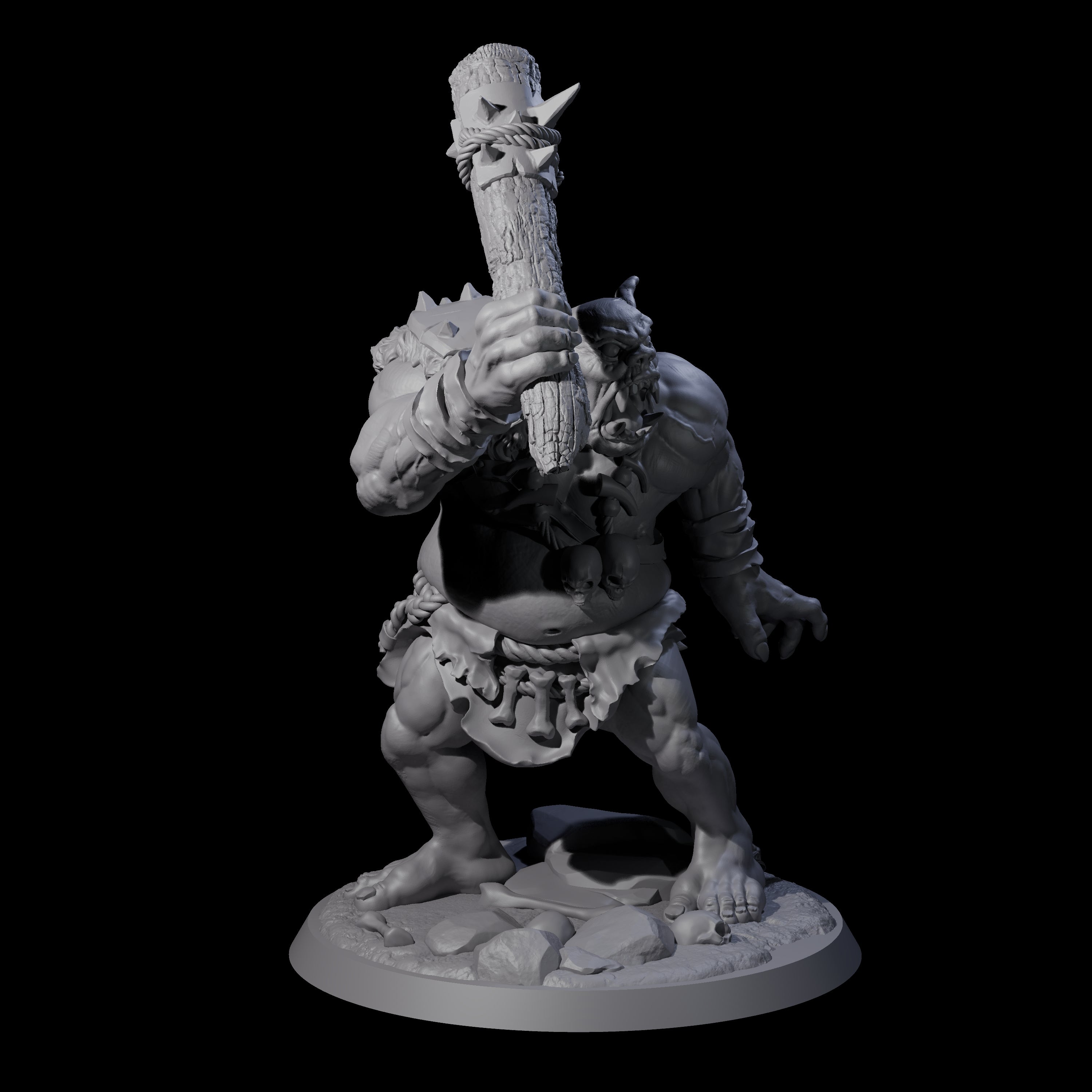 Thick Ogre A Miniature for Dungeons and Dragons, Pathfinder or other TTRPGs