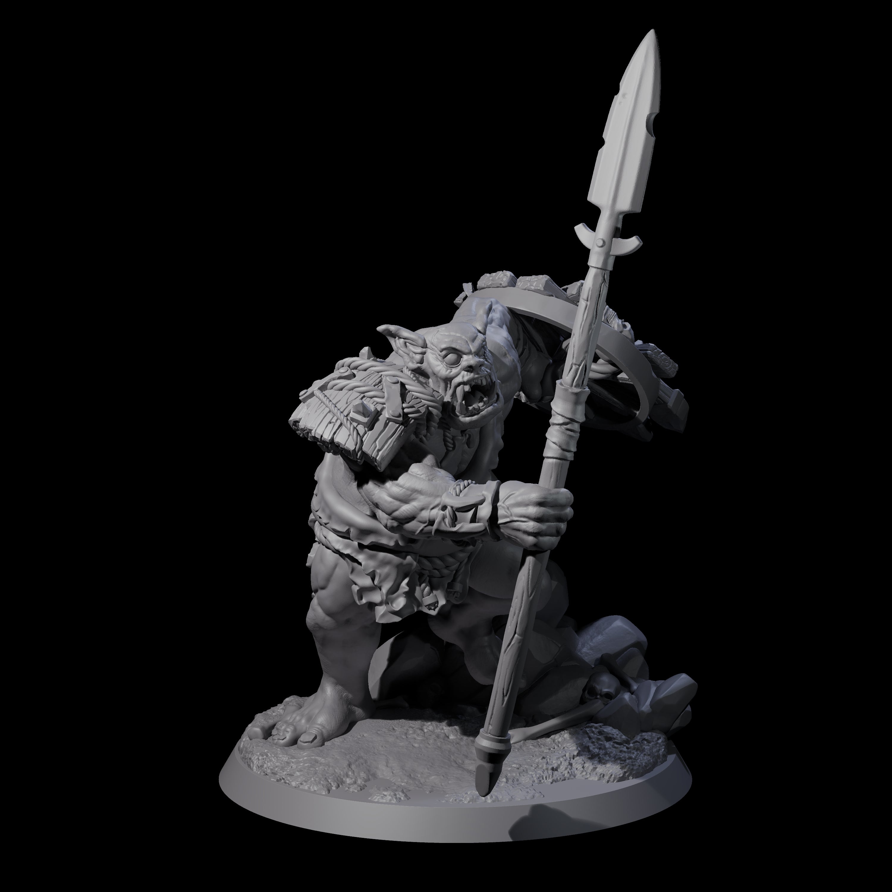 Thick Ogre C Miniature for Dungeons and Dragons, Pathfinder or other TTRPGs