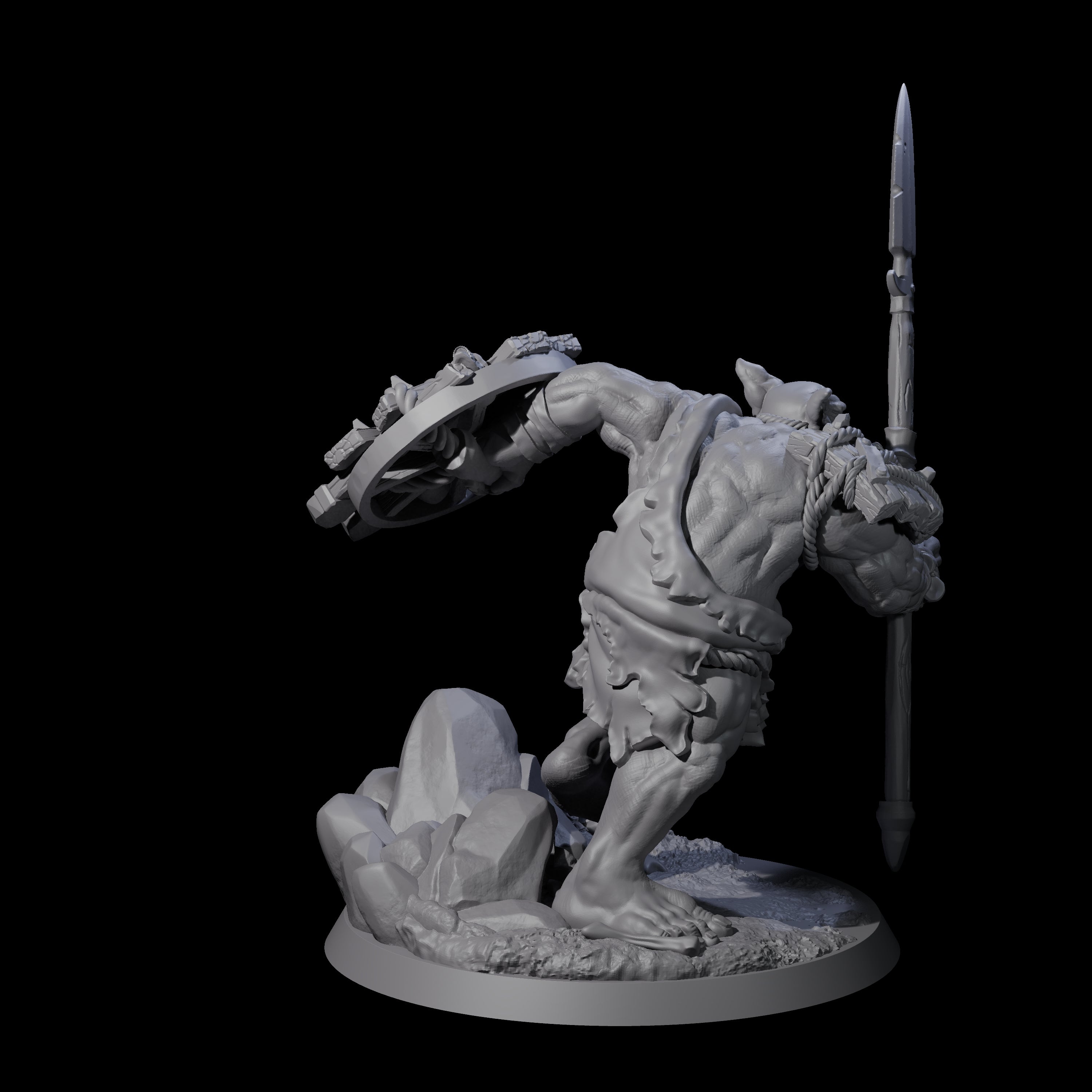 Thick Ogre C Miniature for Dungeons and Dragons, Pathfinder or other TTRPGs