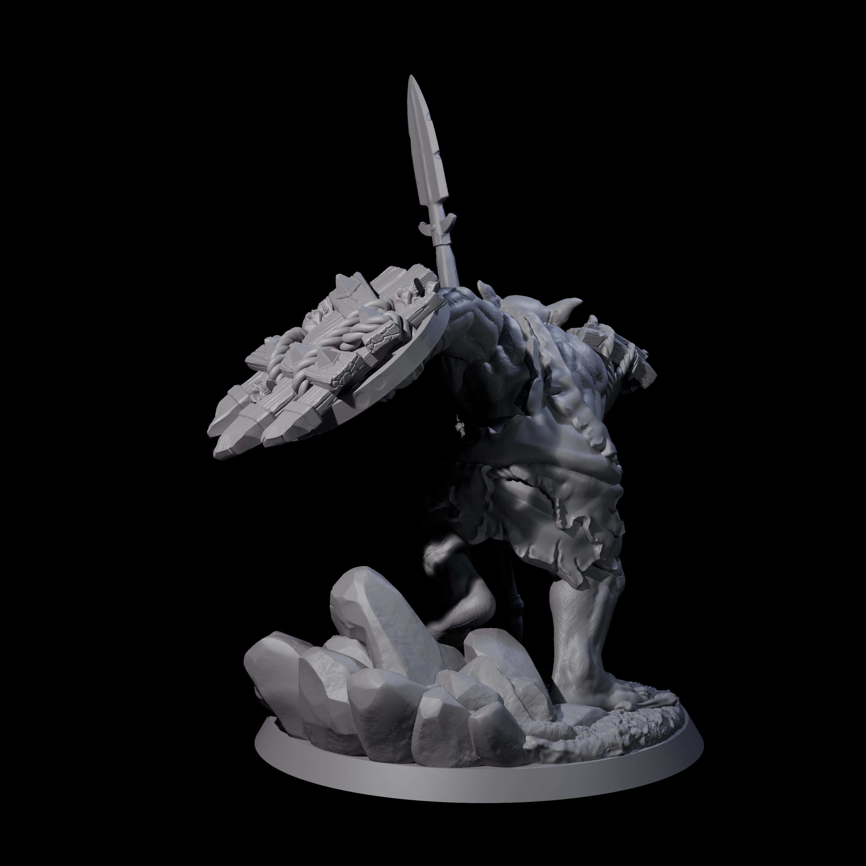 Thick Ogre C Miniature for Dungeons and Dragons, Pathfinder or other TTRPGs